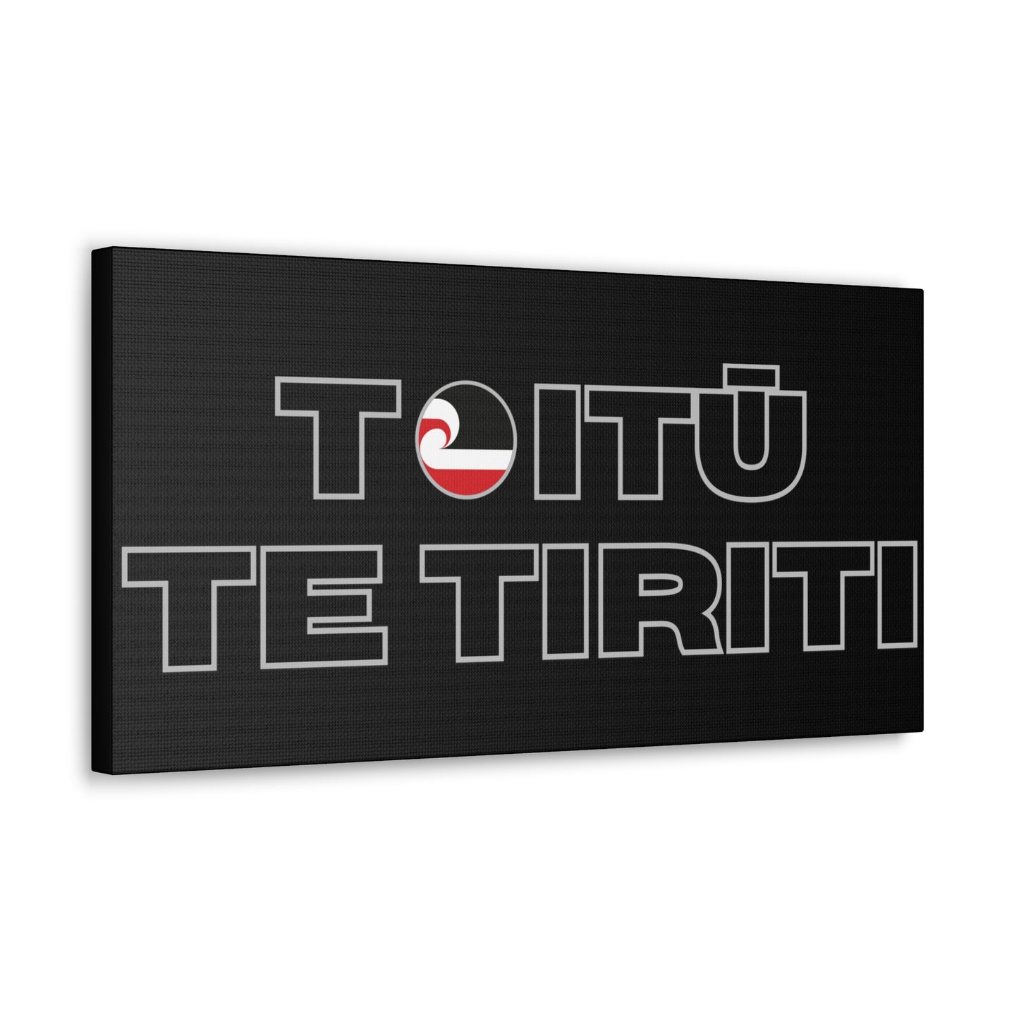 Toitū Te Tiriti Classic Canvas - Black