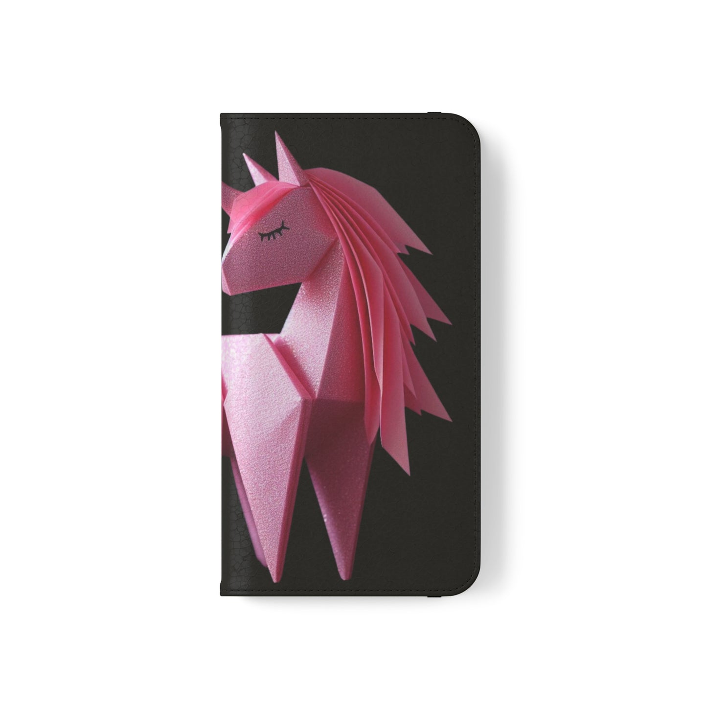 Origami Pink Unicorn Flip Cases iPhone/Samsung