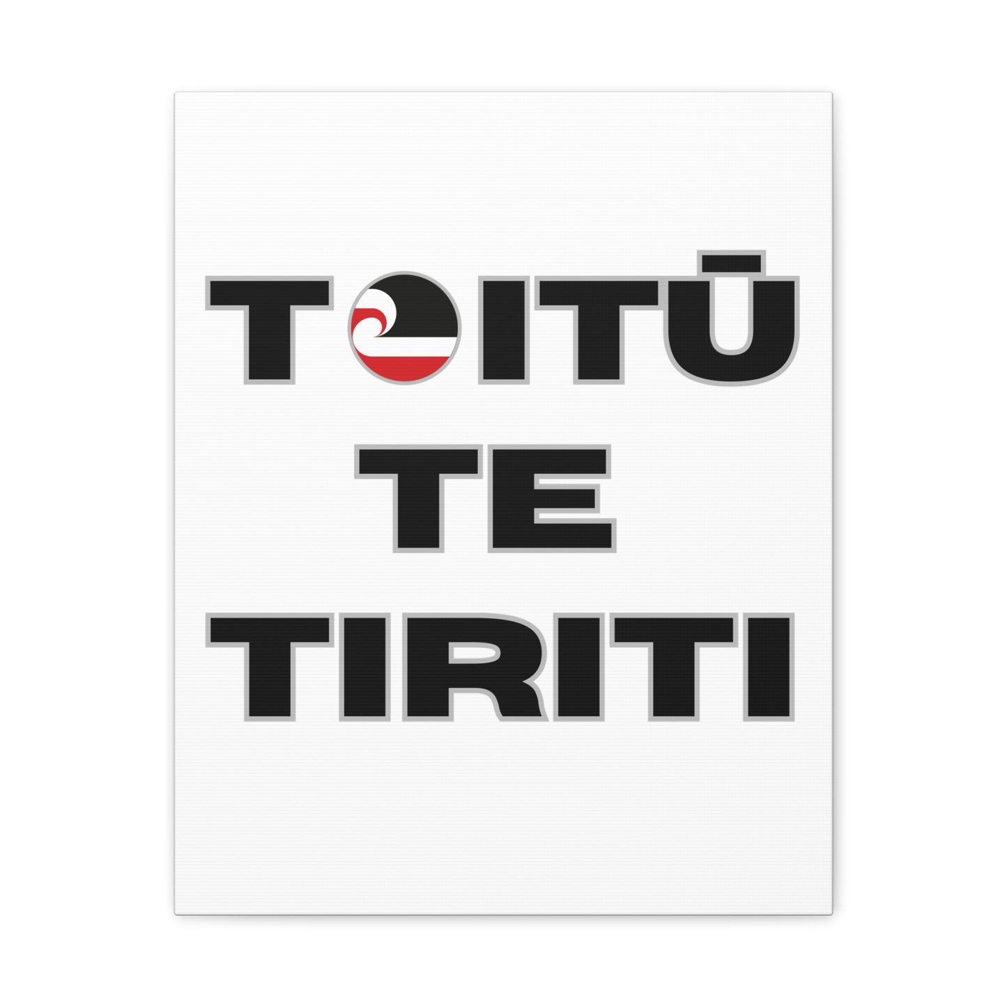 Toitū Te Tiriti Classic Canvas - White