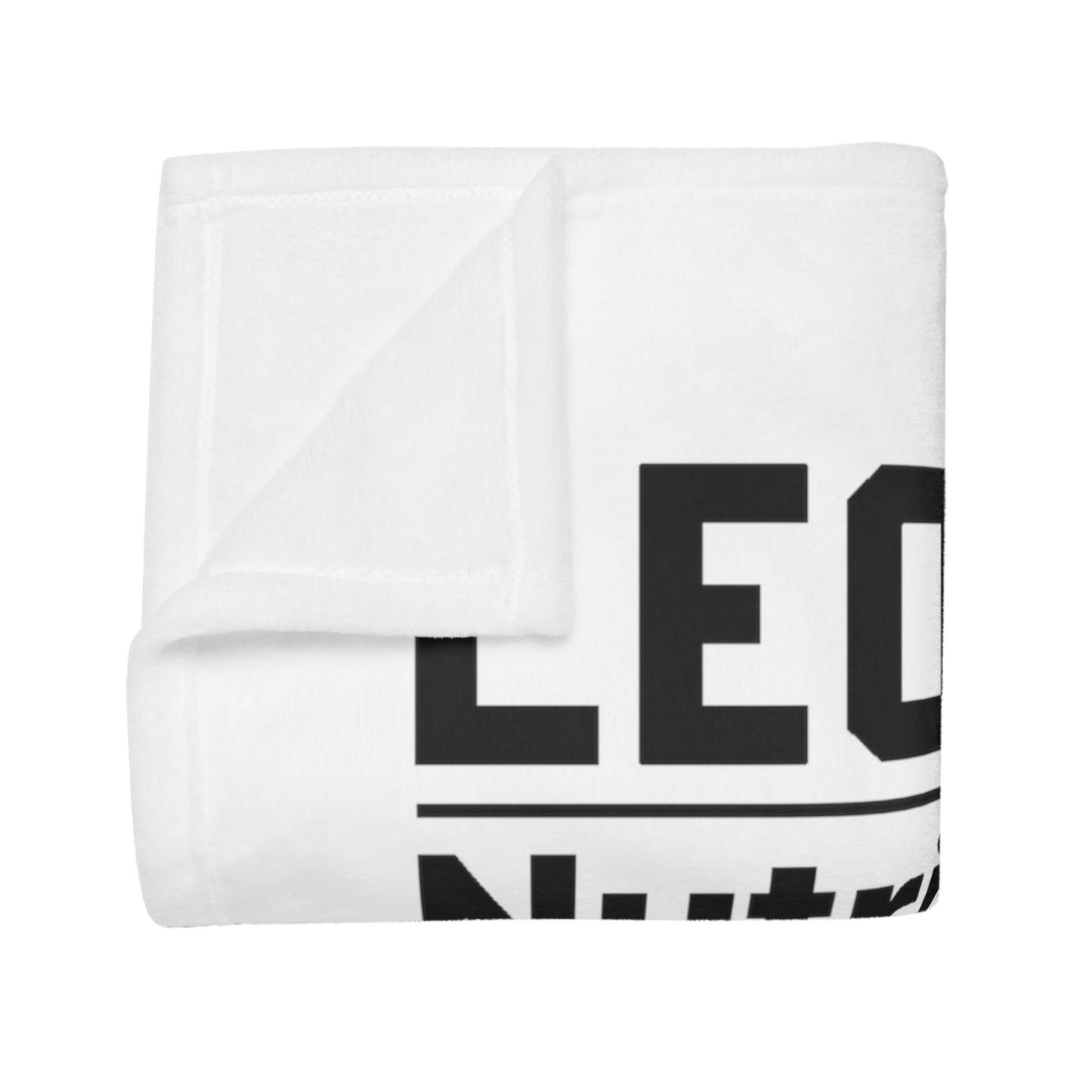 Leo Nutrition Plush Fleece Blanket - white