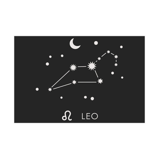 Leo Starmap Unframed Prints - black