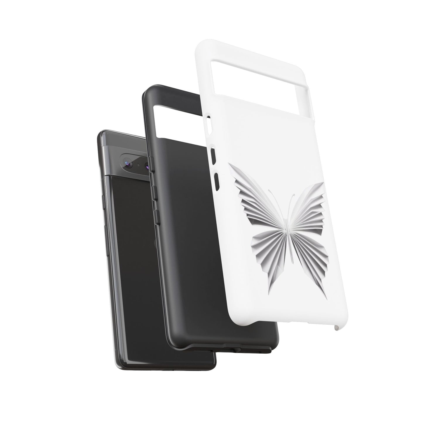 Origami White Butterfly Tough Cases iPhone/Google/Samsung