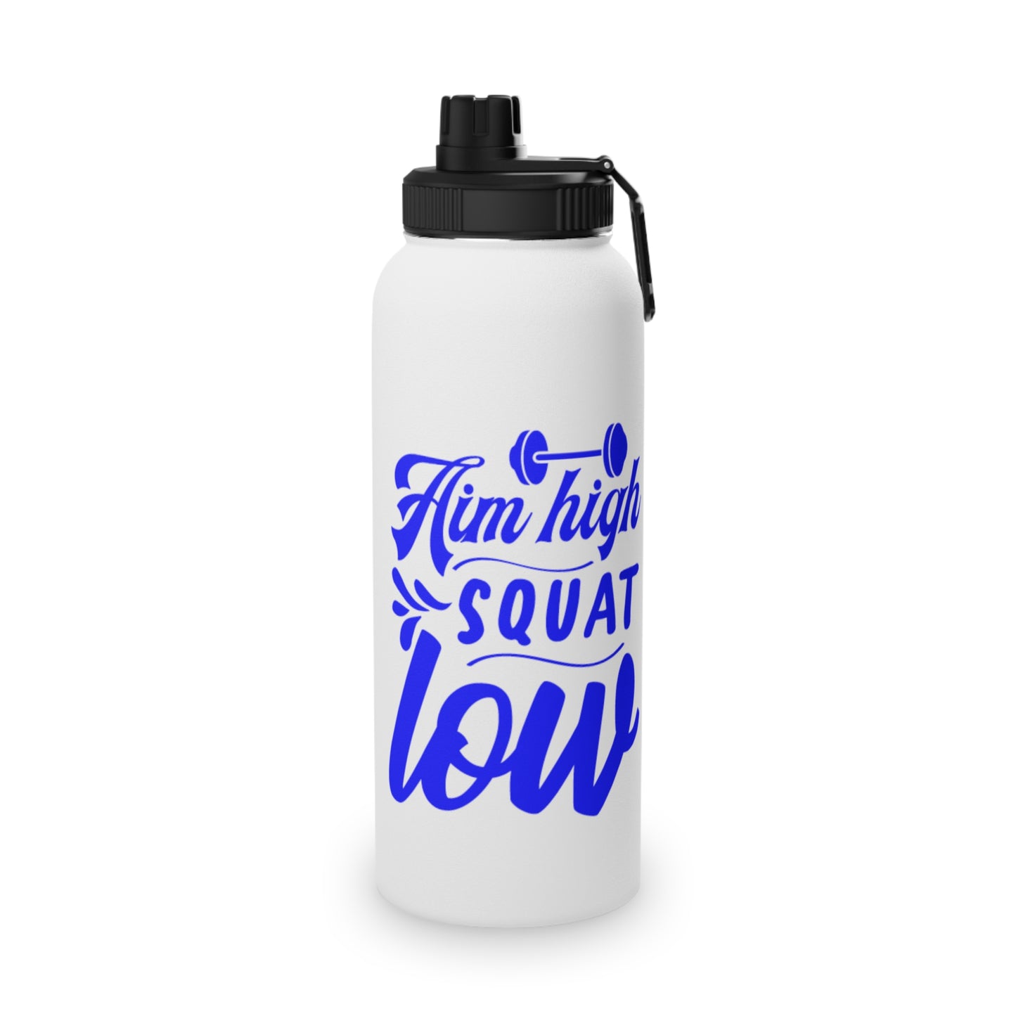 Aim High Squat Low Stainless Steel Sports Water Bottle - 3 sizes