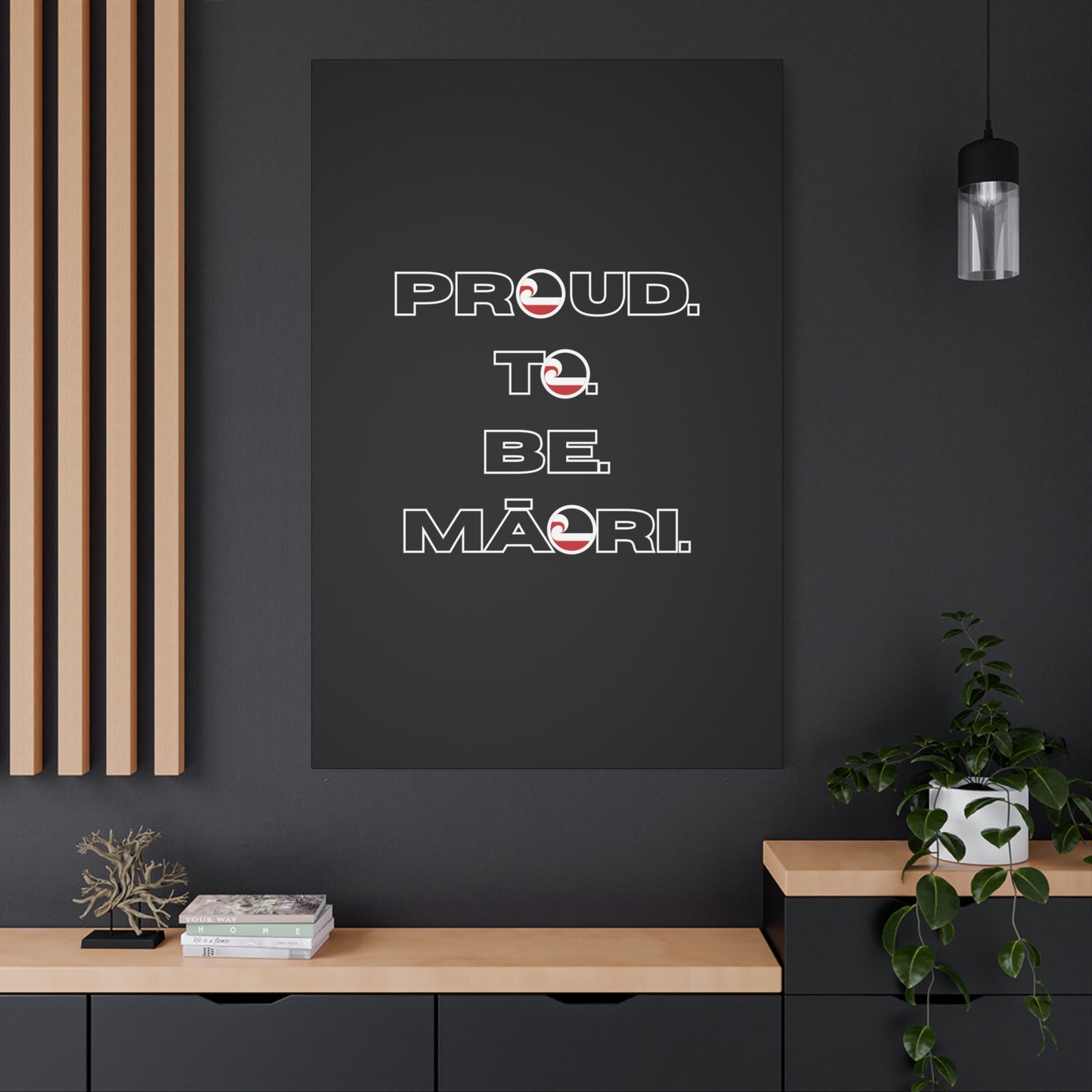 Proud. To. Be. Māori. Classic Canvas - Black