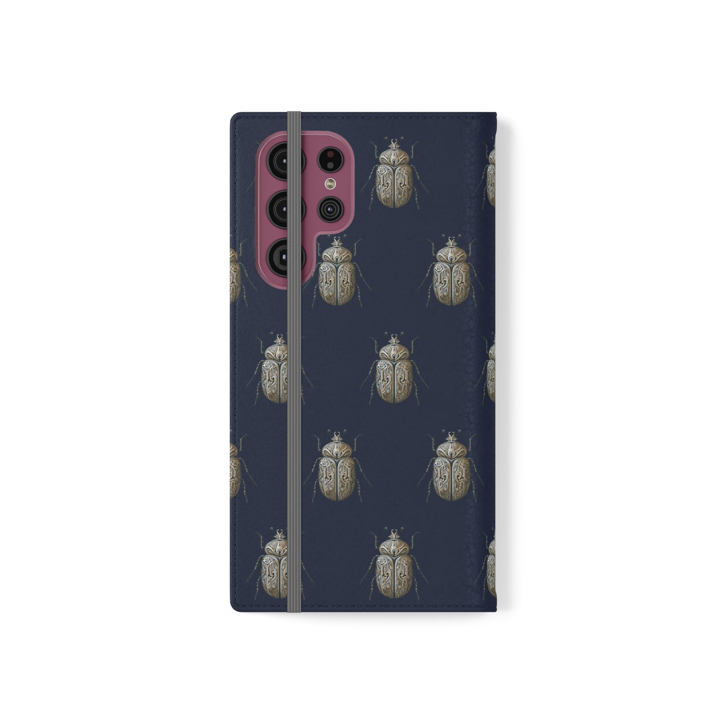 Carved Beetle Flip Cases for iPhone/Samsung - navy