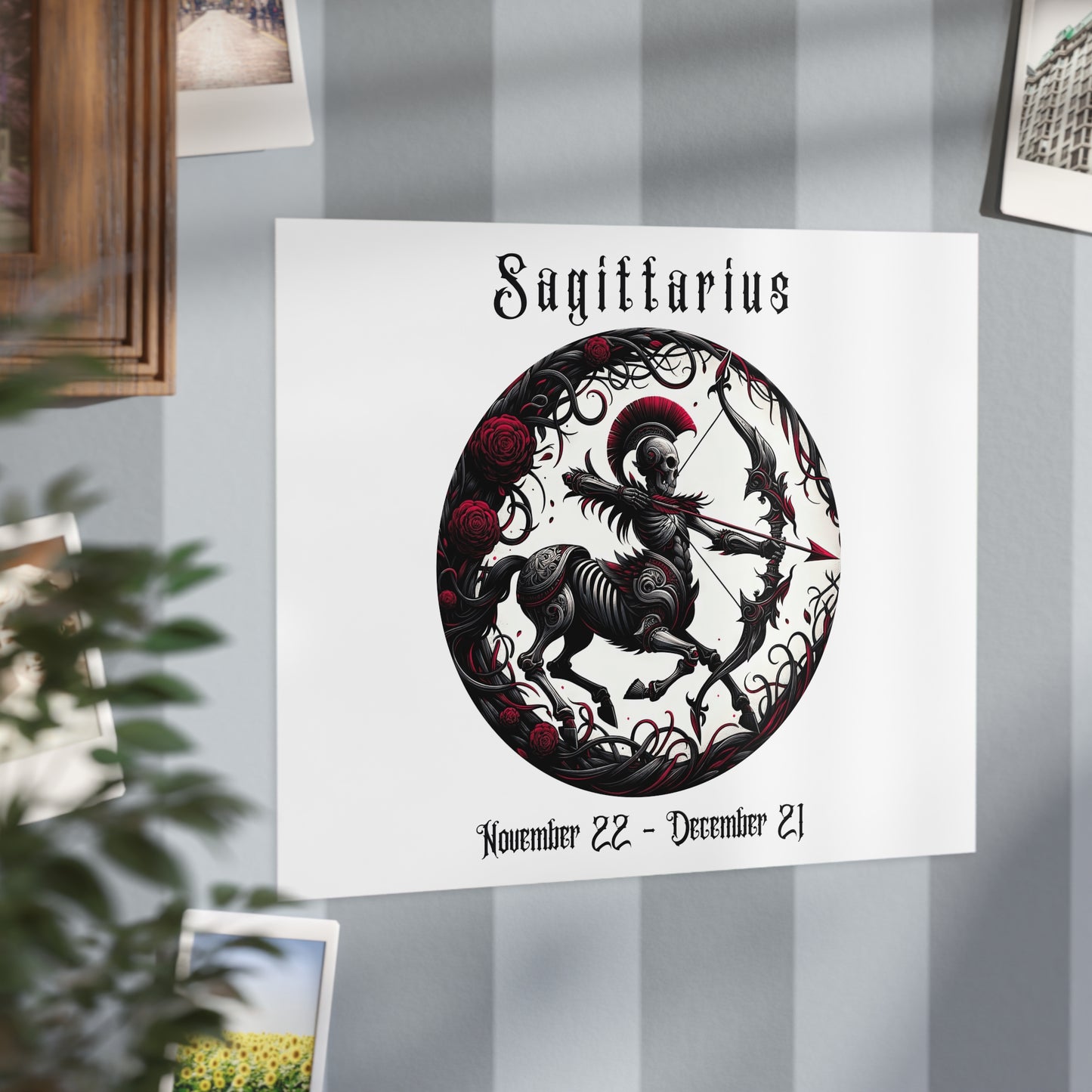 Gothic Sagittarius Unframed Prints - white