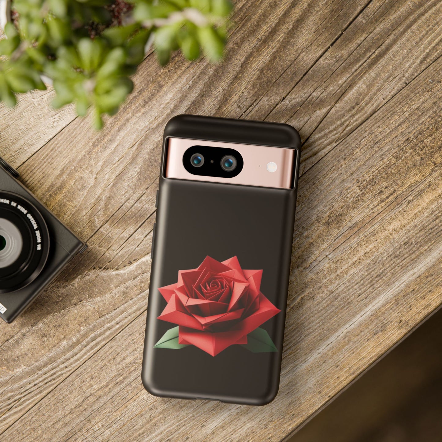 Origami Red Rose Tough Cases iPhone/Google/Samsung