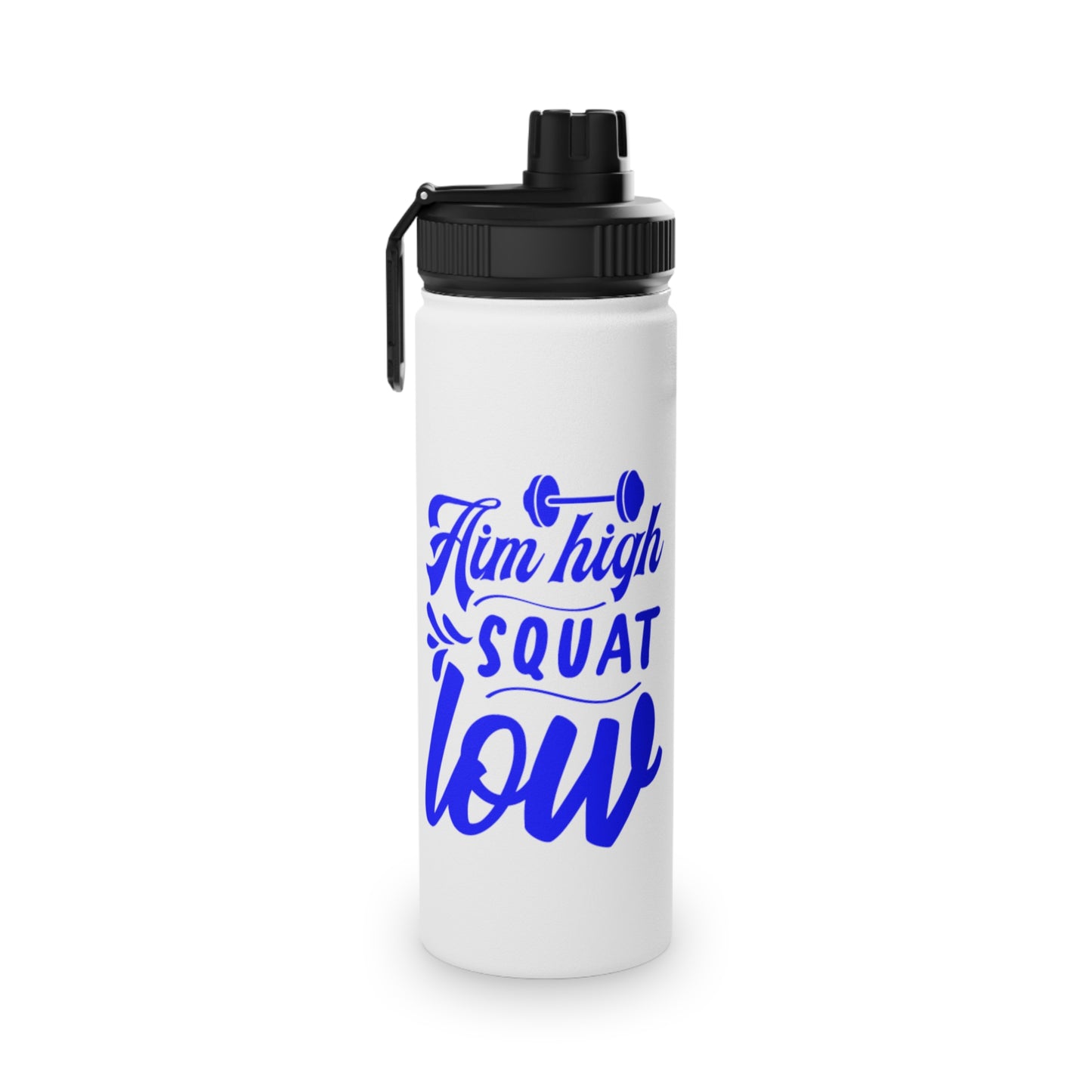 Aim High Squat Low Stainless Steel Sports Water Bottle - 3 sizes