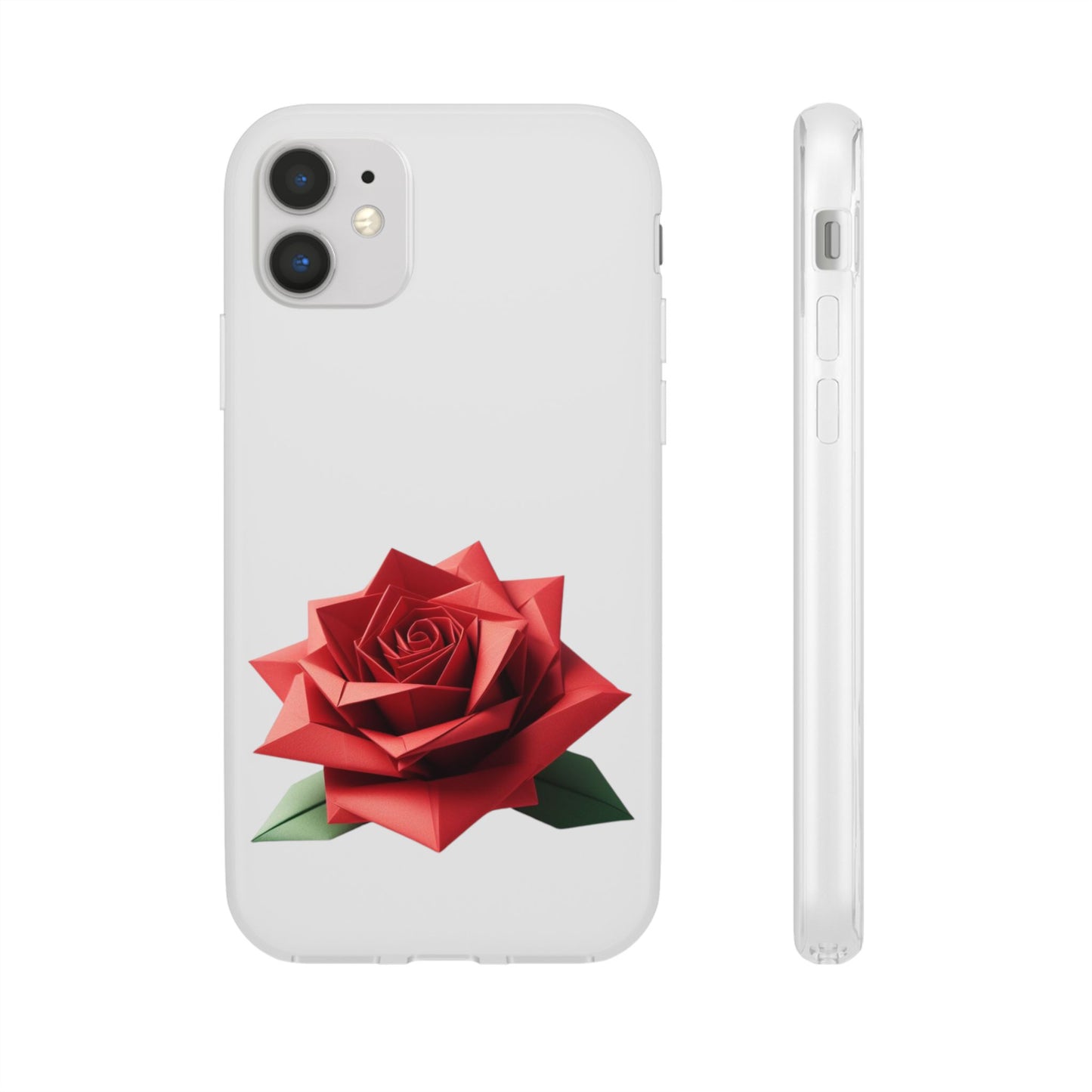 Origami Red Rose Flexi Cases