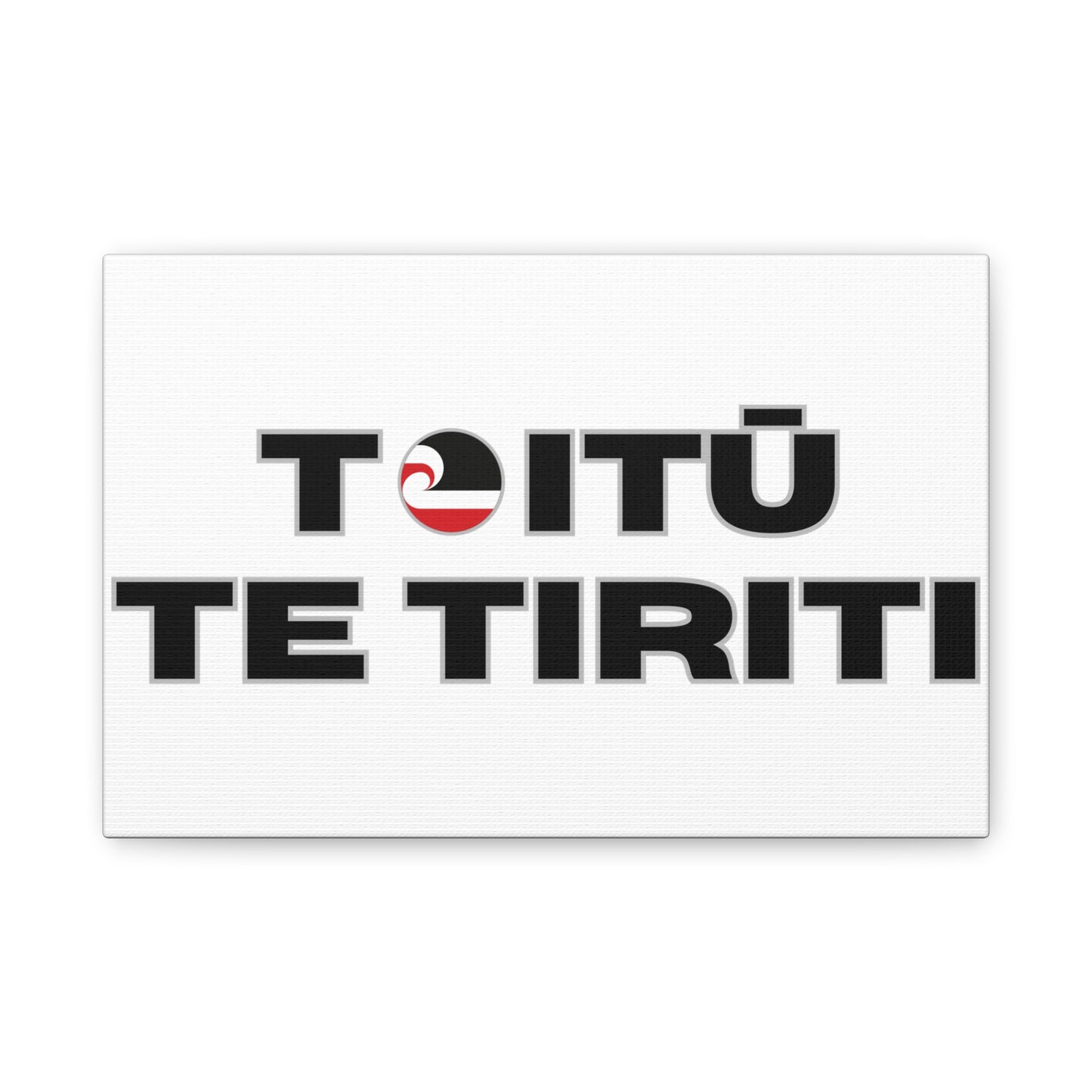 Toitū Te Tiriti Classic Canvas - White