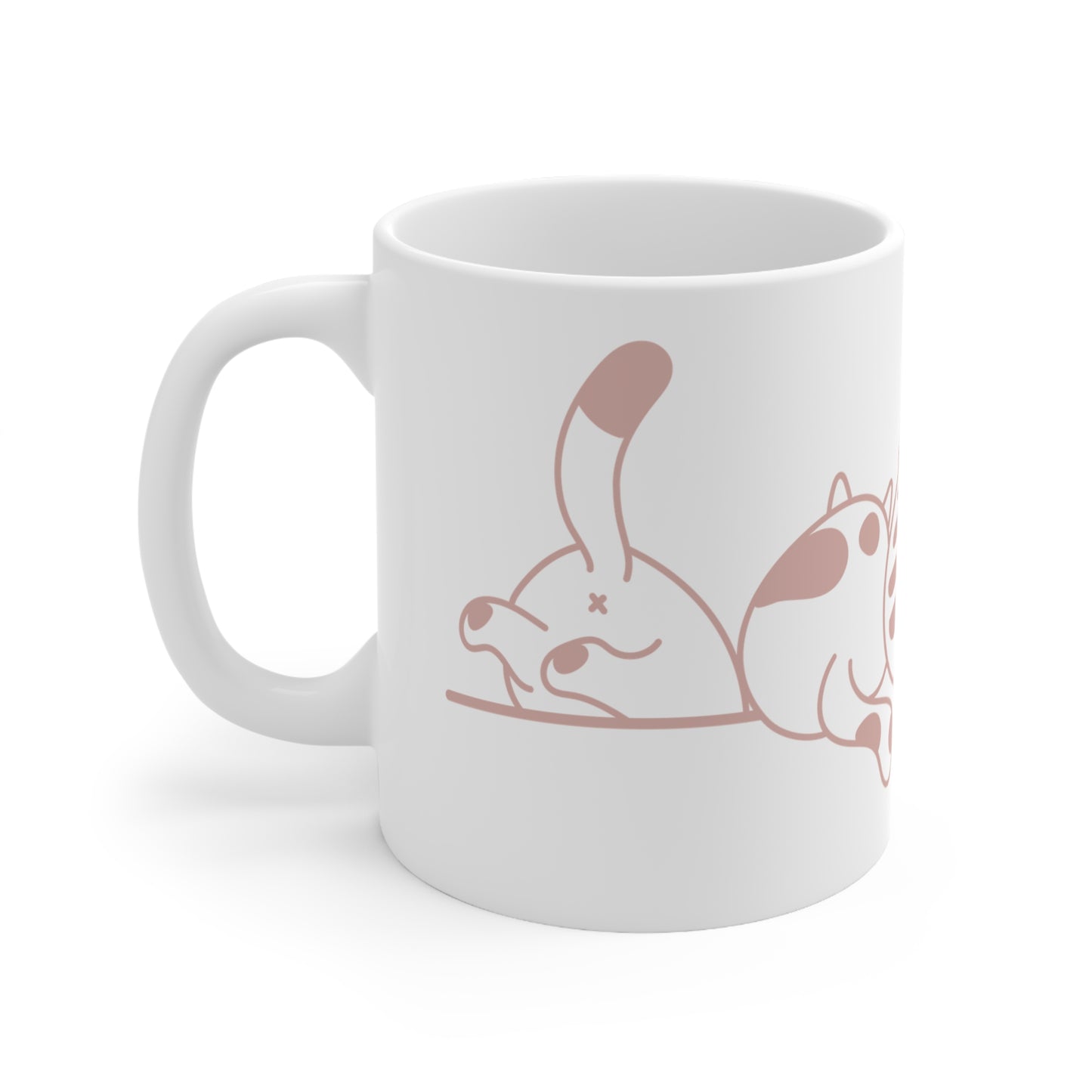 Cats Behind Ceramic Coffee Cups, 11oz