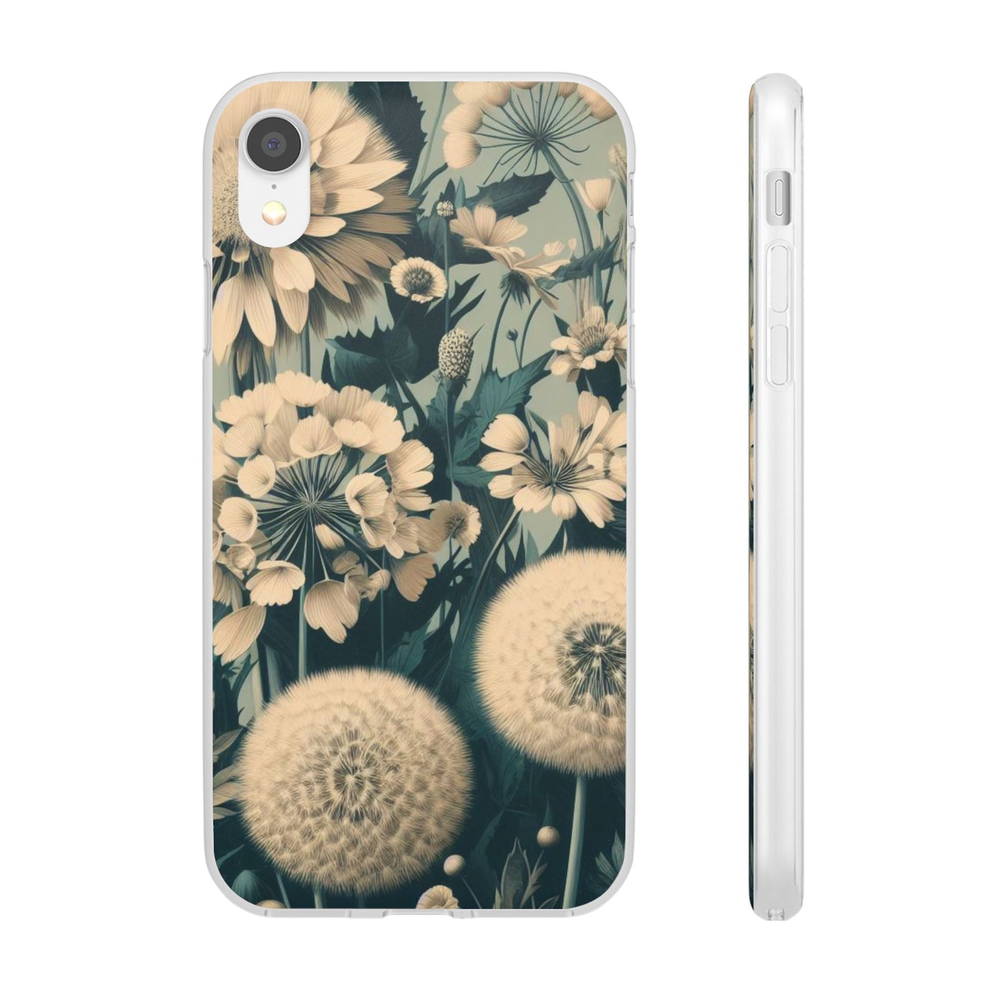 Blue & Cream Flowers Flexi Cases