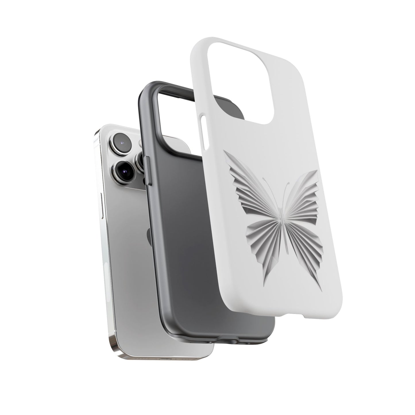 Origami White Butterfly Tough Cases iPhone/Google/Samsung