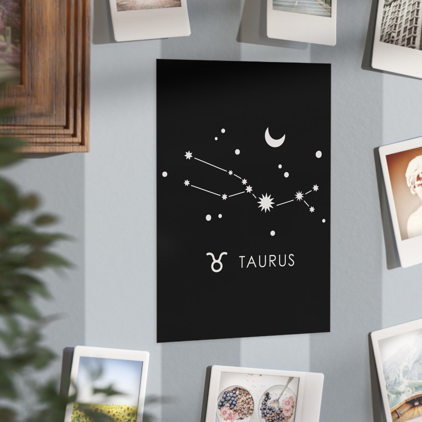 Taurus Starmap Unframed Prints - black