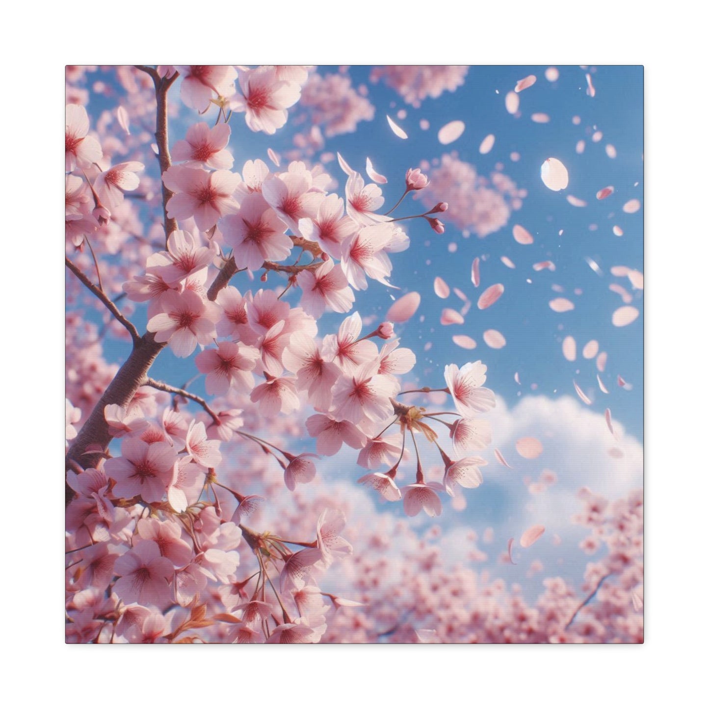 Cherry Blossoms Classic Canvas - Black