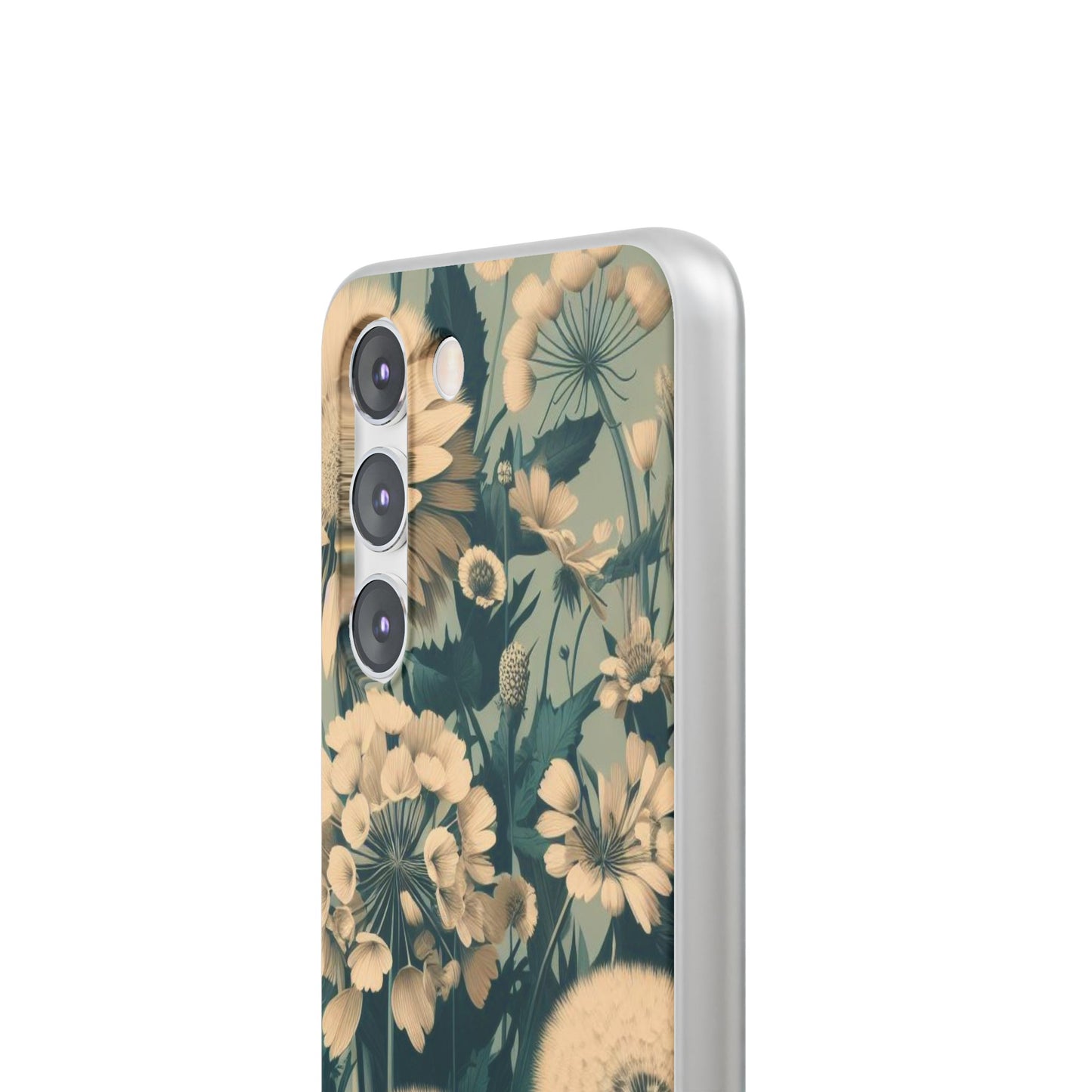 Blue & Cream Flowers Flexi Cases