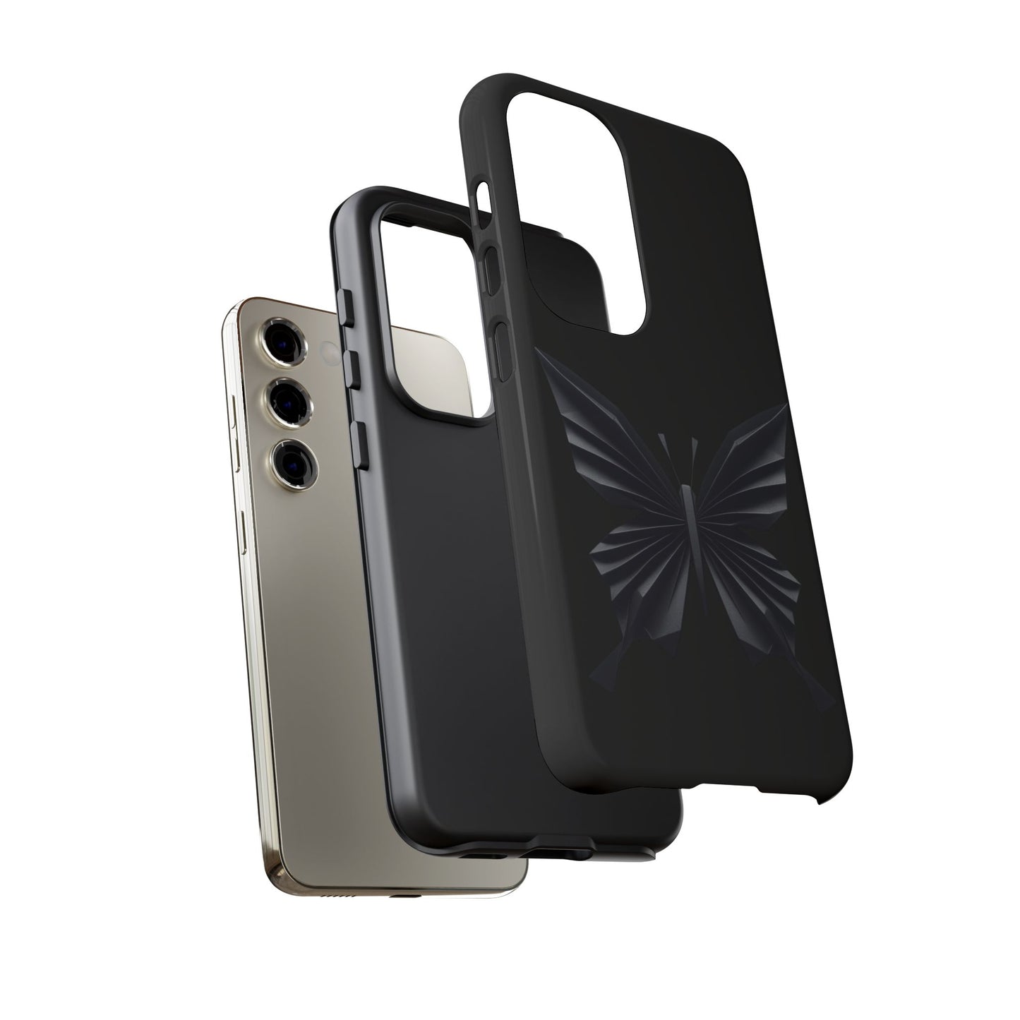 Origami Black Butterfly Tough Cases iPhone/Google/Samsung