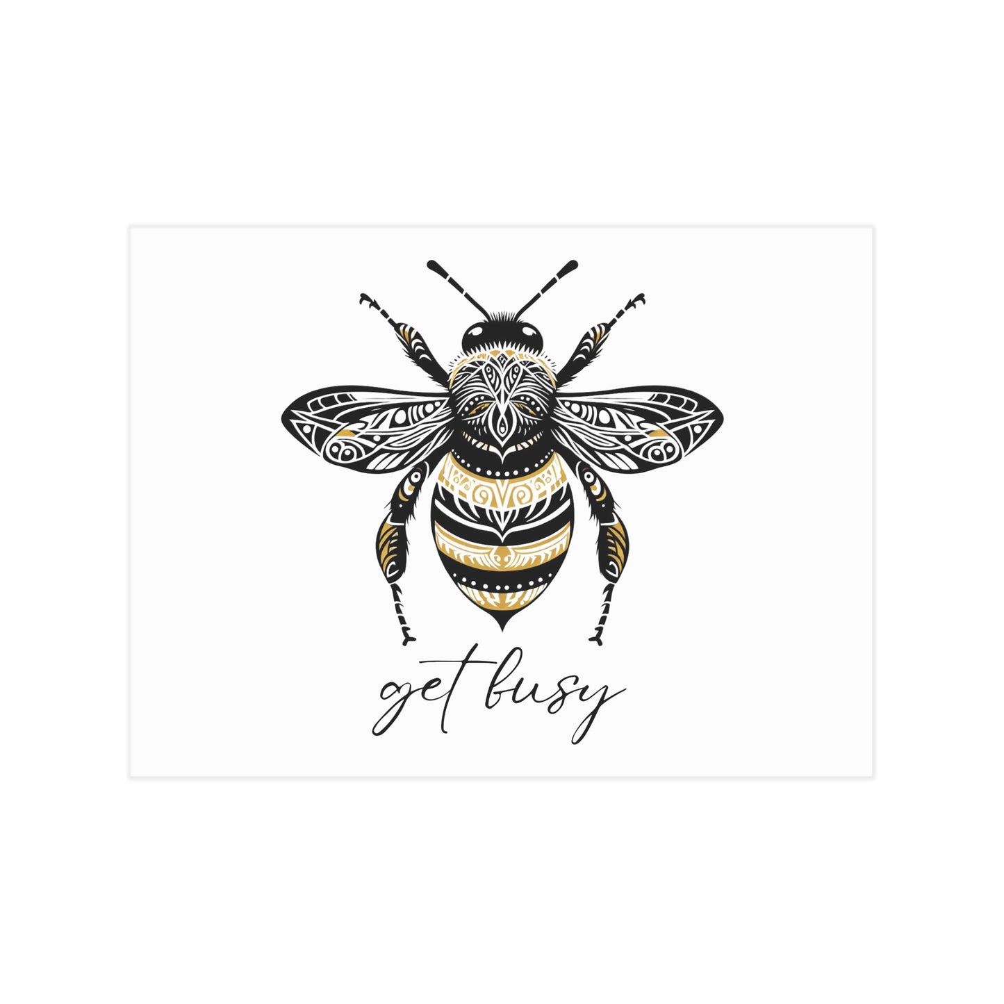 Get Busy Bee Unframed Prints - white