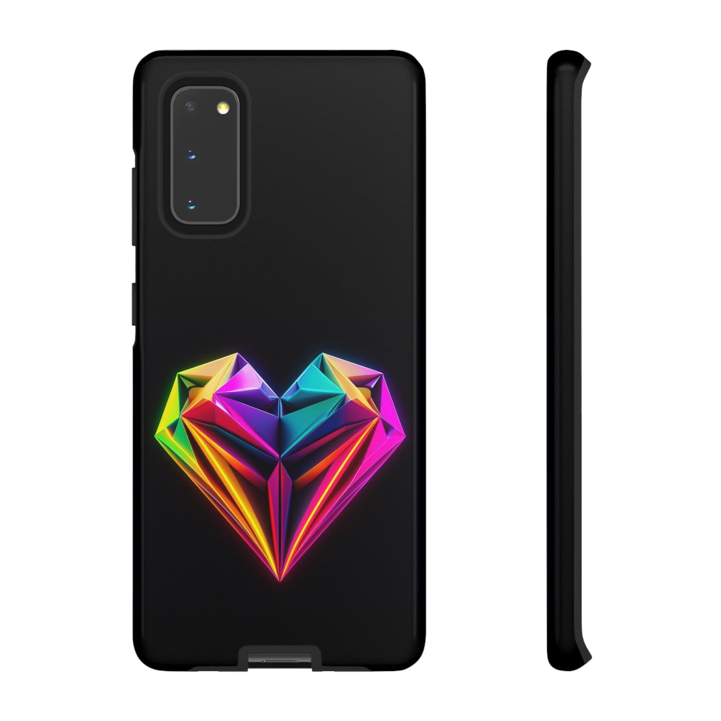 Origami Neon Heart Tough Cases iPhone/Google/Samsung