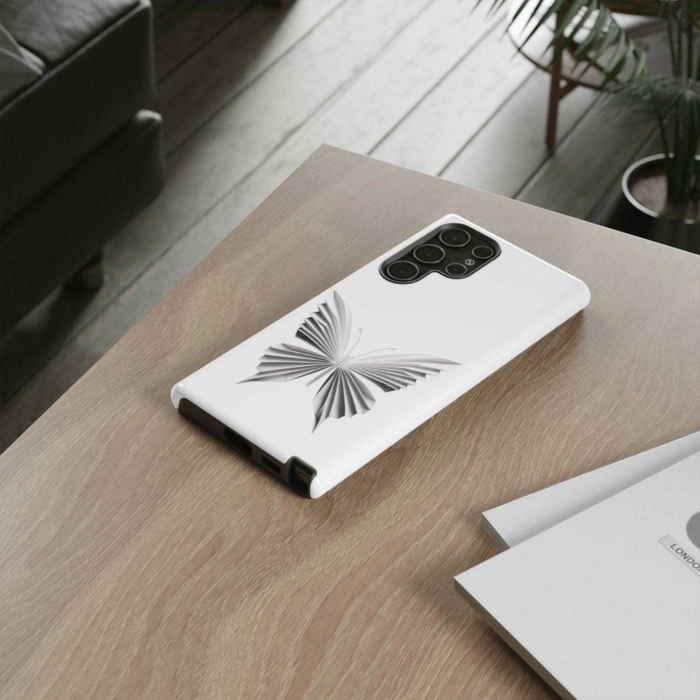 Origami White Butterfly Tough Cases iPhone/Google/Samsung