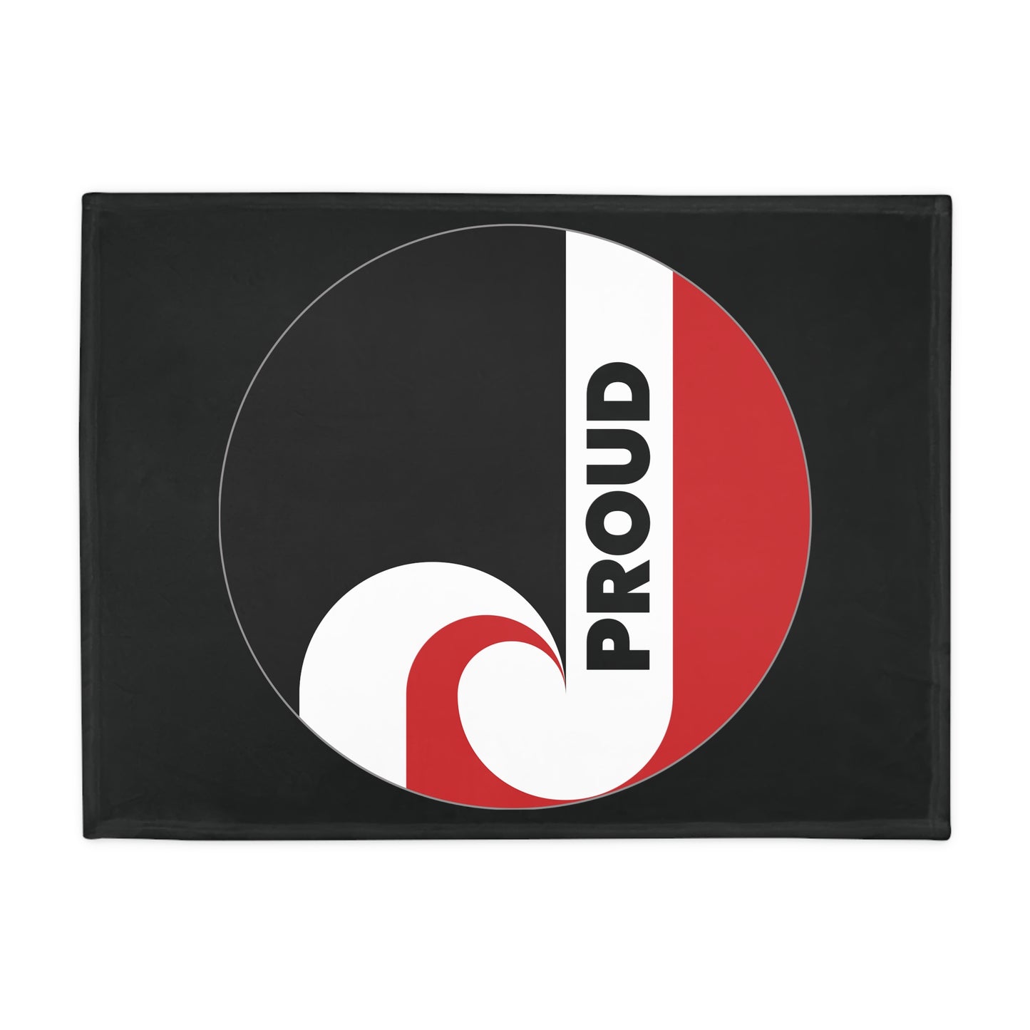 PROUD - Black Plush Fleece Blanket