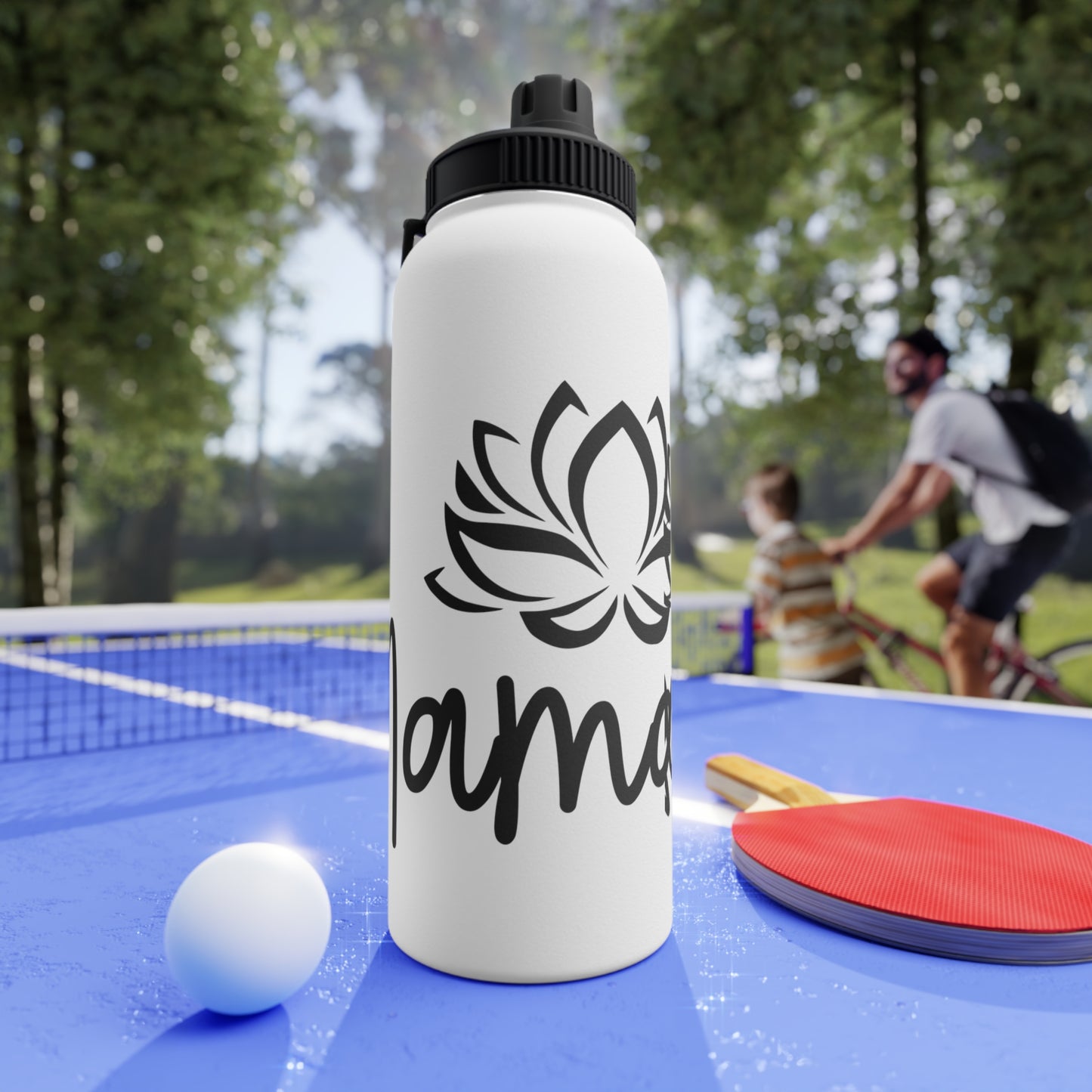 Namaste Lotus Flower Stainless Steel Water Bottle - # Sizes