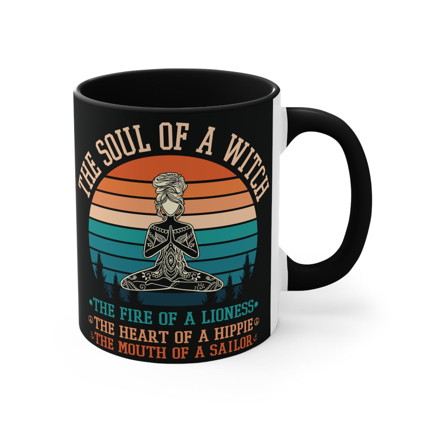 The Soul of a Witch Color Accent Mug 11oz - Zen Meditation Gift