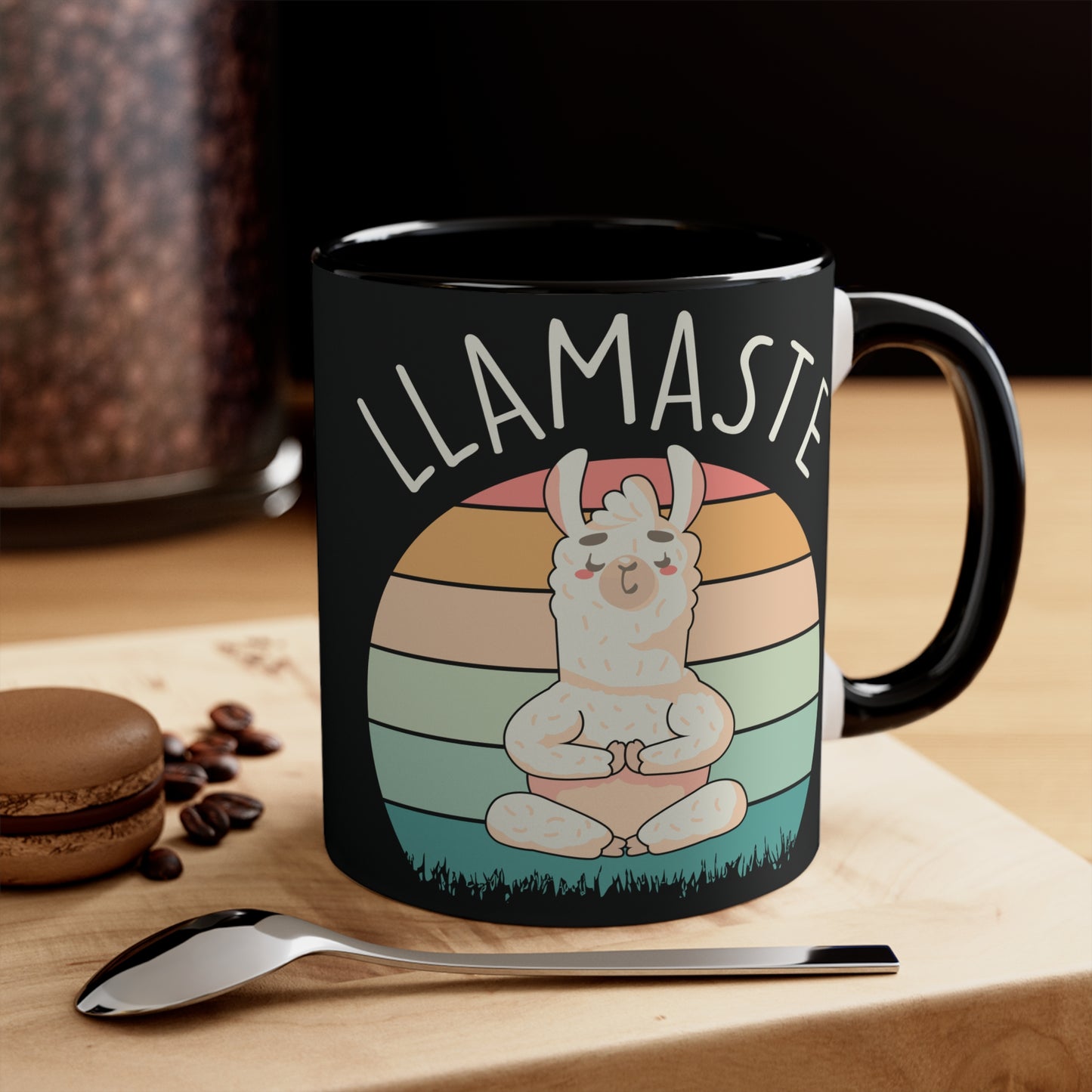 Llamaste Color Accent Mug 11oz - Zen Meditation Gift