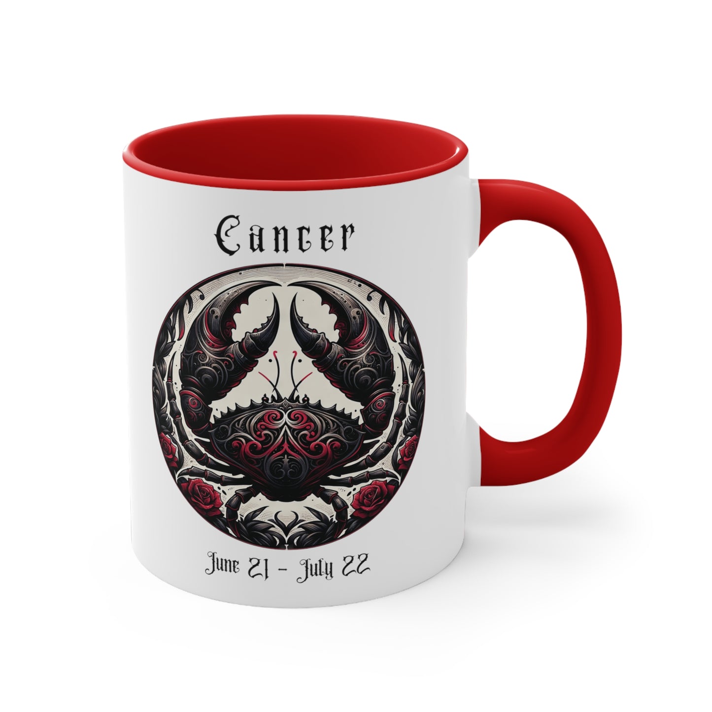 Gothic Cancer Colorful Accent Mugs, 11oz