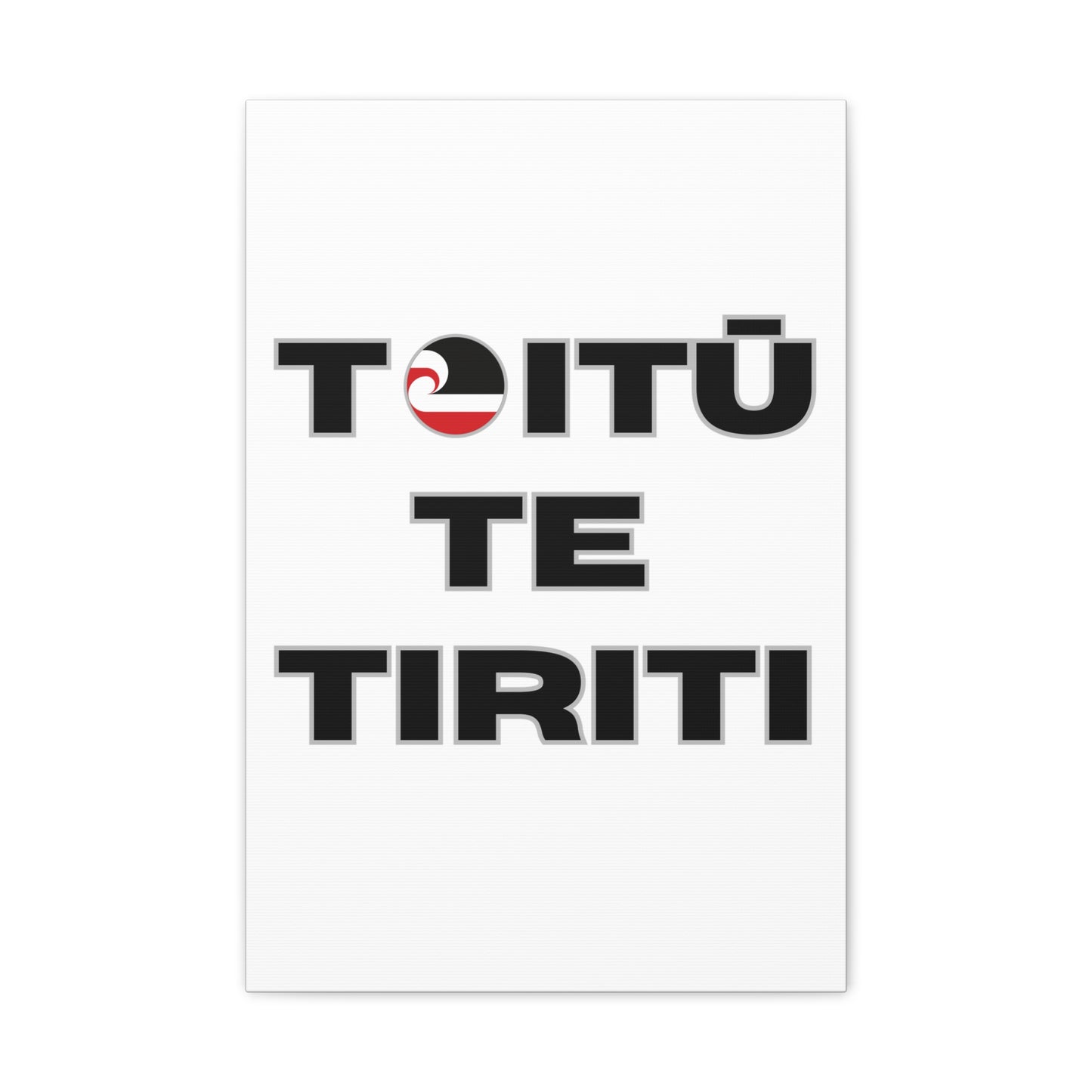 Toitū Te Tiriti Classic Canvas - White