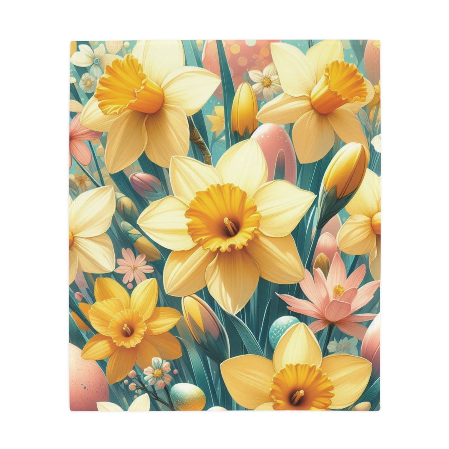 Daffodils #2 Plush Fleece Blanket