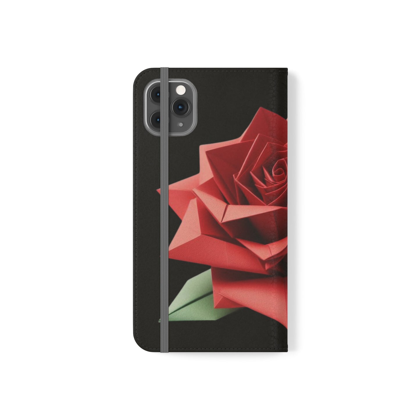 Origami Red Rose Flip Cases iPhone/Samsung