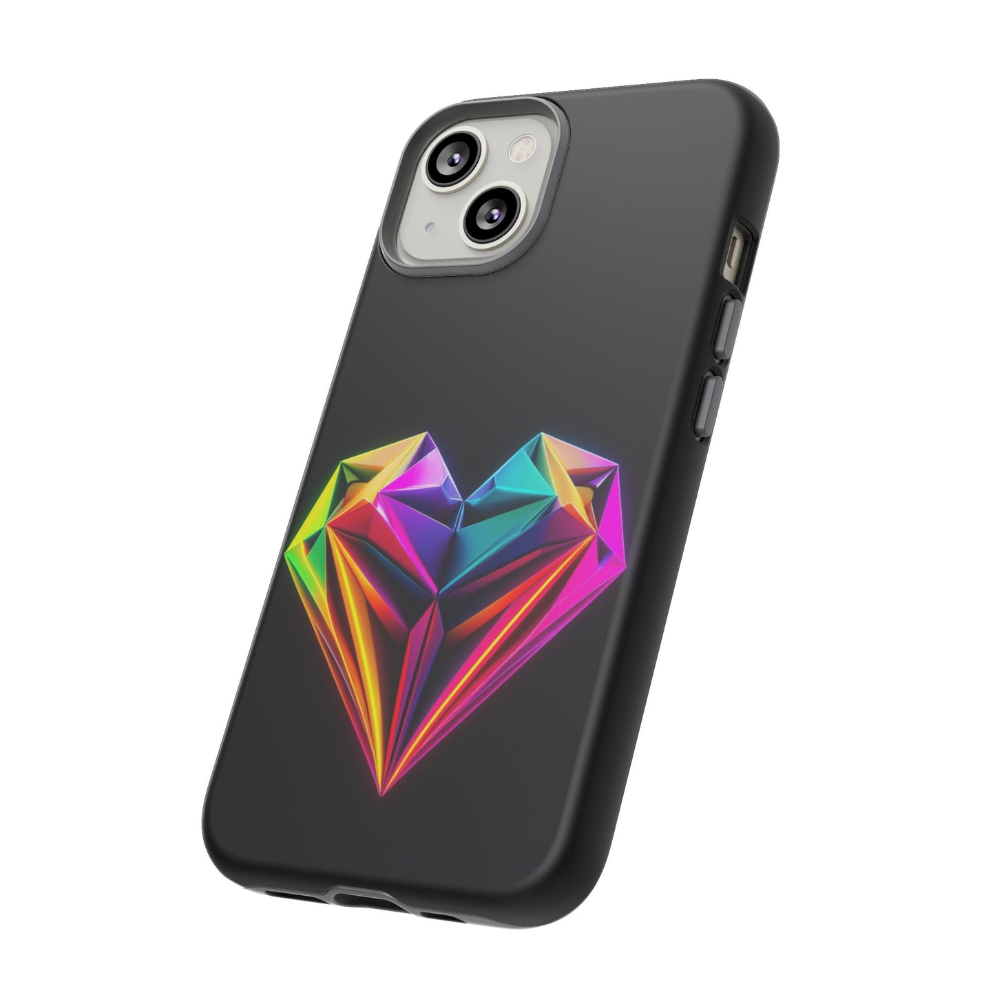 Origami Neon Heart Tough Cases iPhone/Google/Samsung