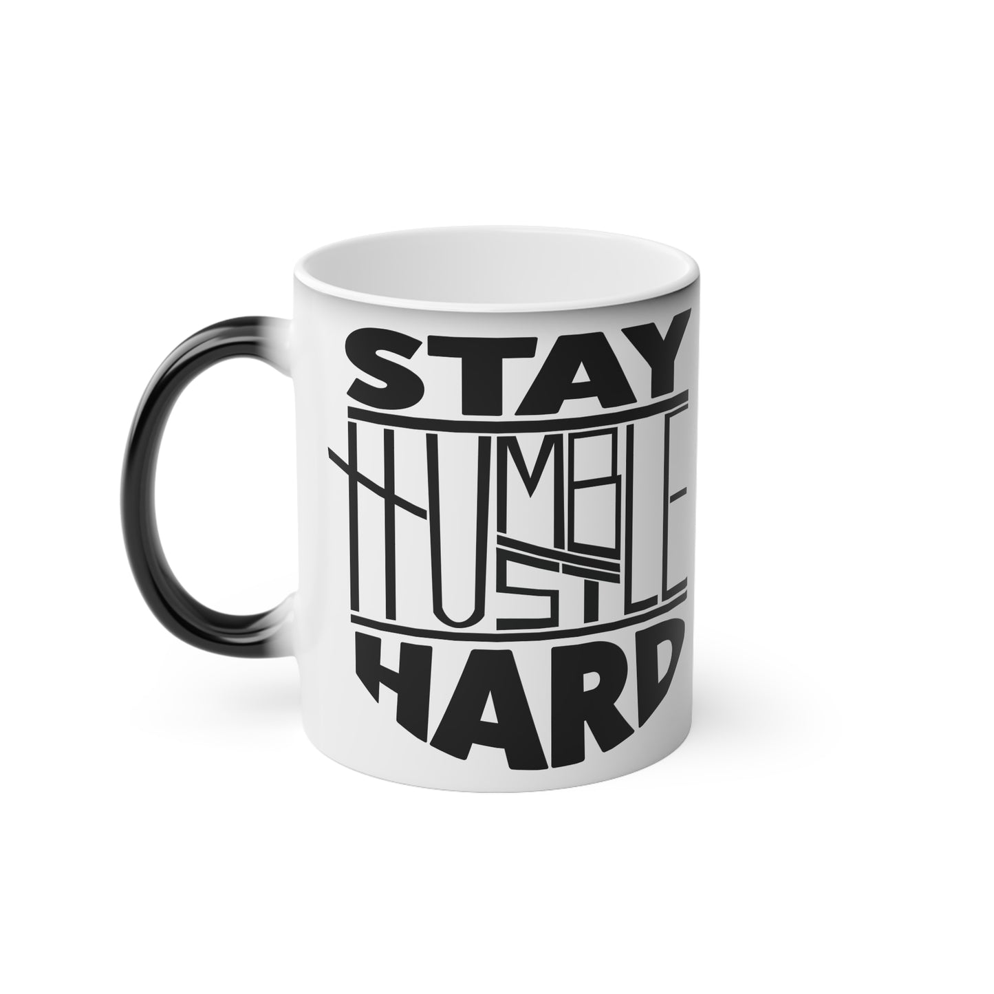 Stay Humble Hustle Hard Magic Mug - Color Changing Mug for Fitness Enthusiasts