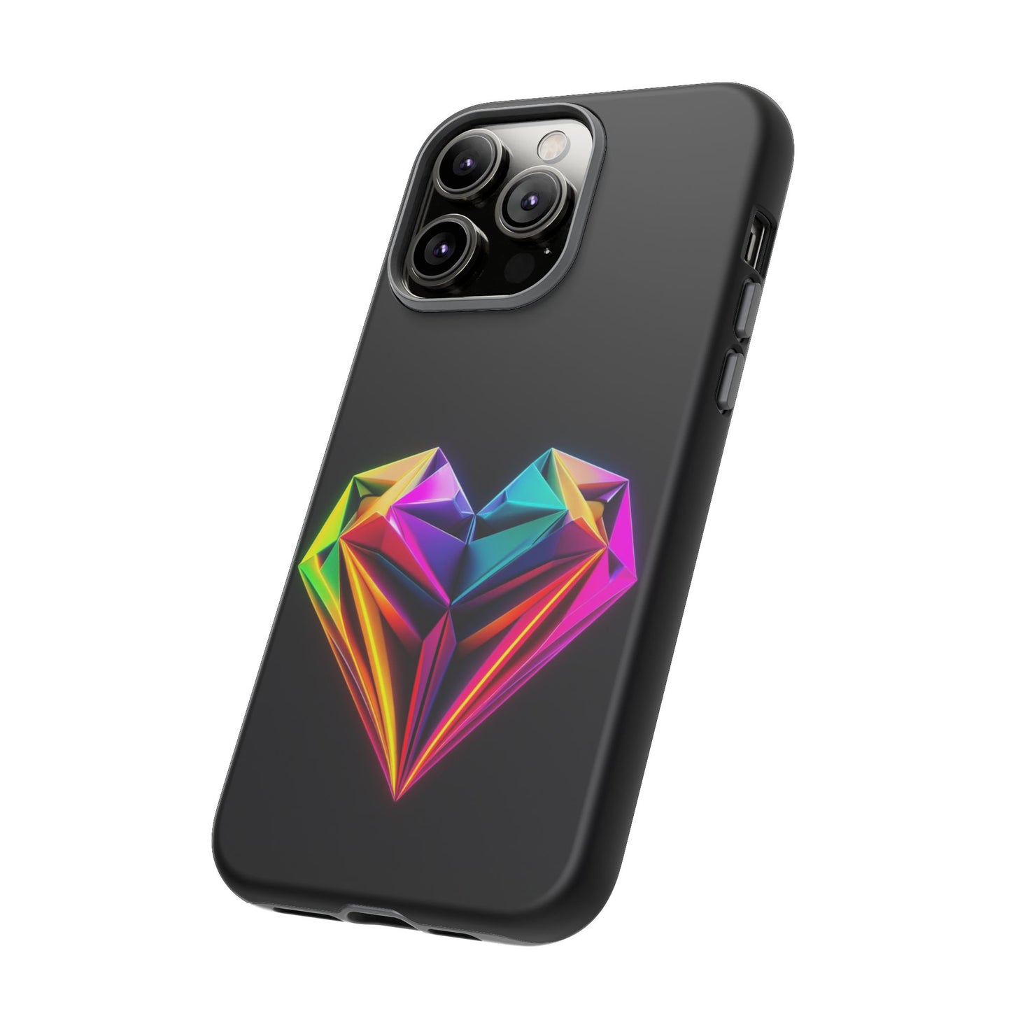 Origami Neon Heart Tough Cases iPhone/Google/Samsung