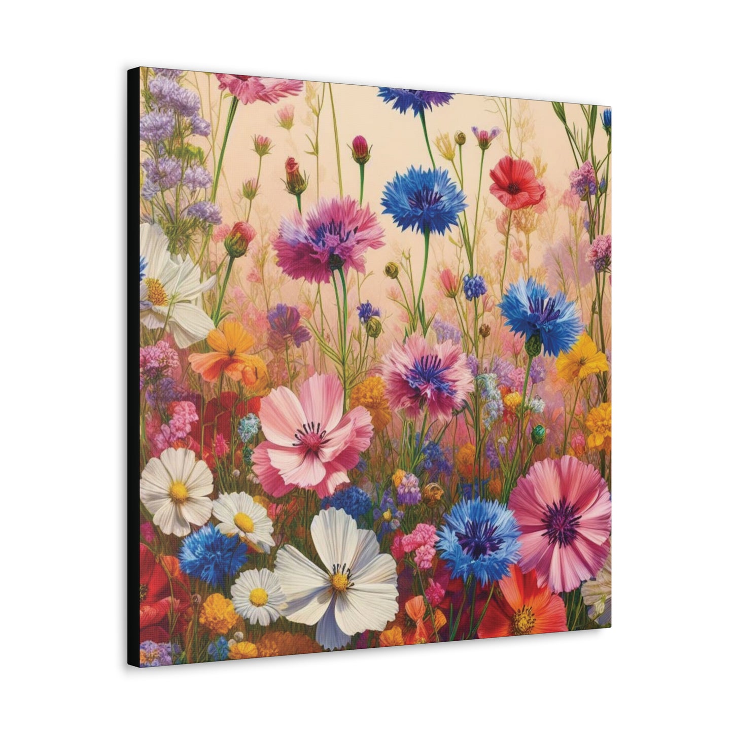 Wild Flowers Classic Canvas - Black