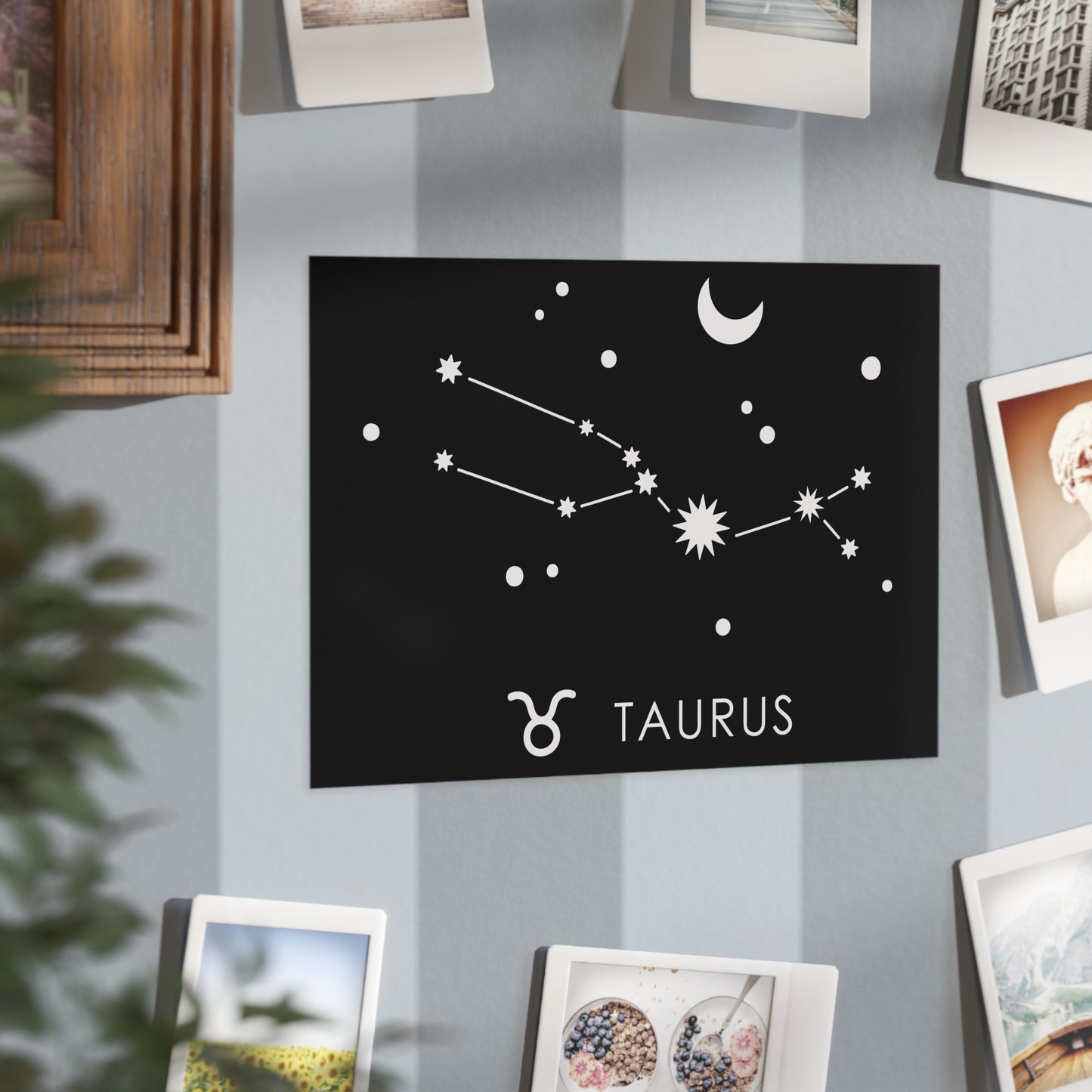 Taurus Starmap Unframed Prints - black