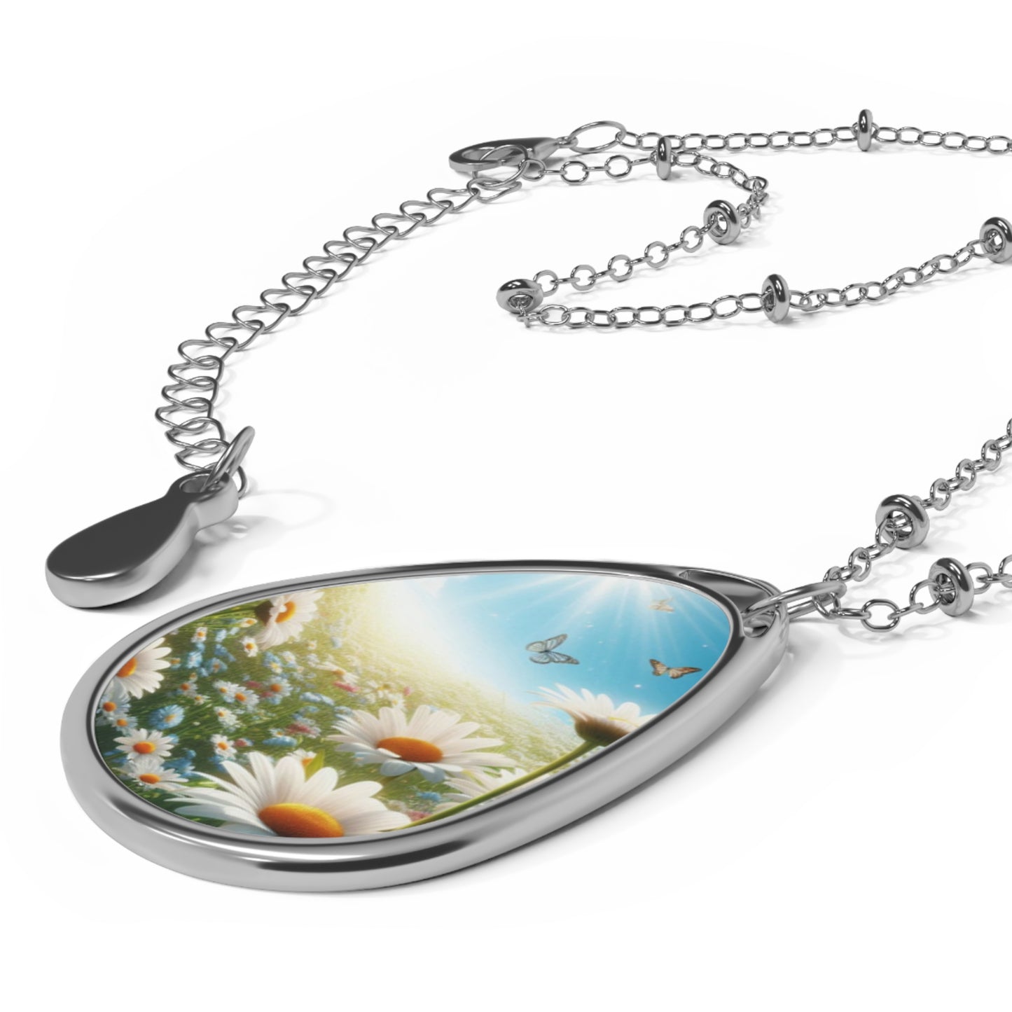 Daisies Oval Necklace