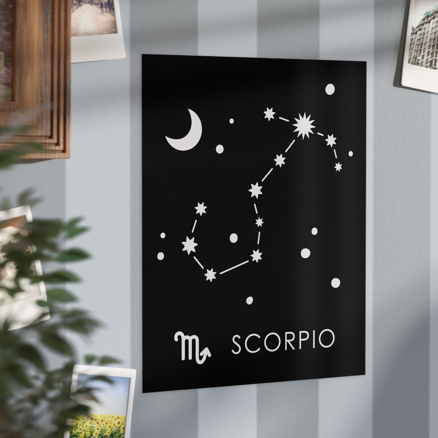 Scorpio Starmap Unframed Prints - black