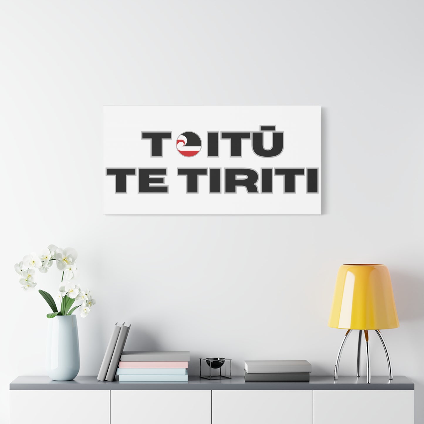 Toitū Te Tiriti Classic Canvas - White