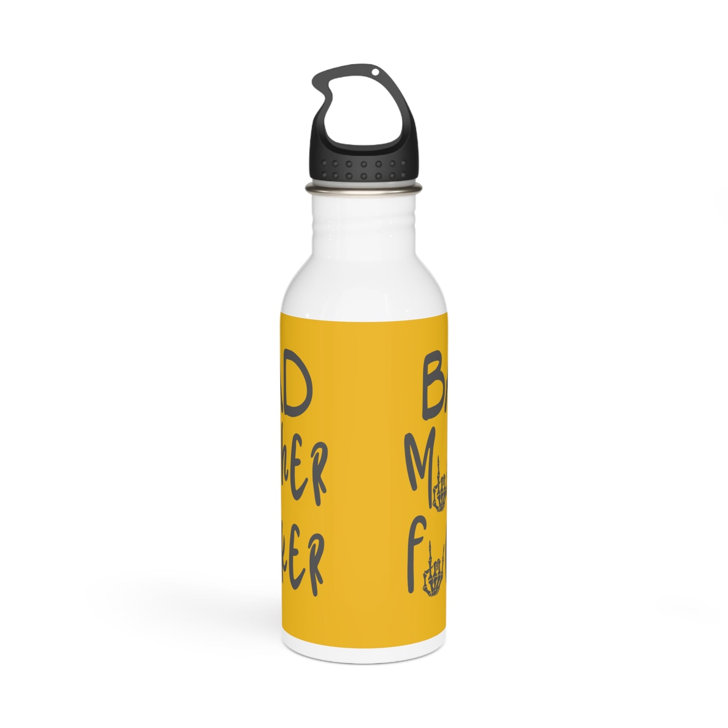 Bad Mother F#*ker Stylish Stainless Steel Water Bottle - Eco-Friendly, Durable, Perfect for On-the-Go - Yellow