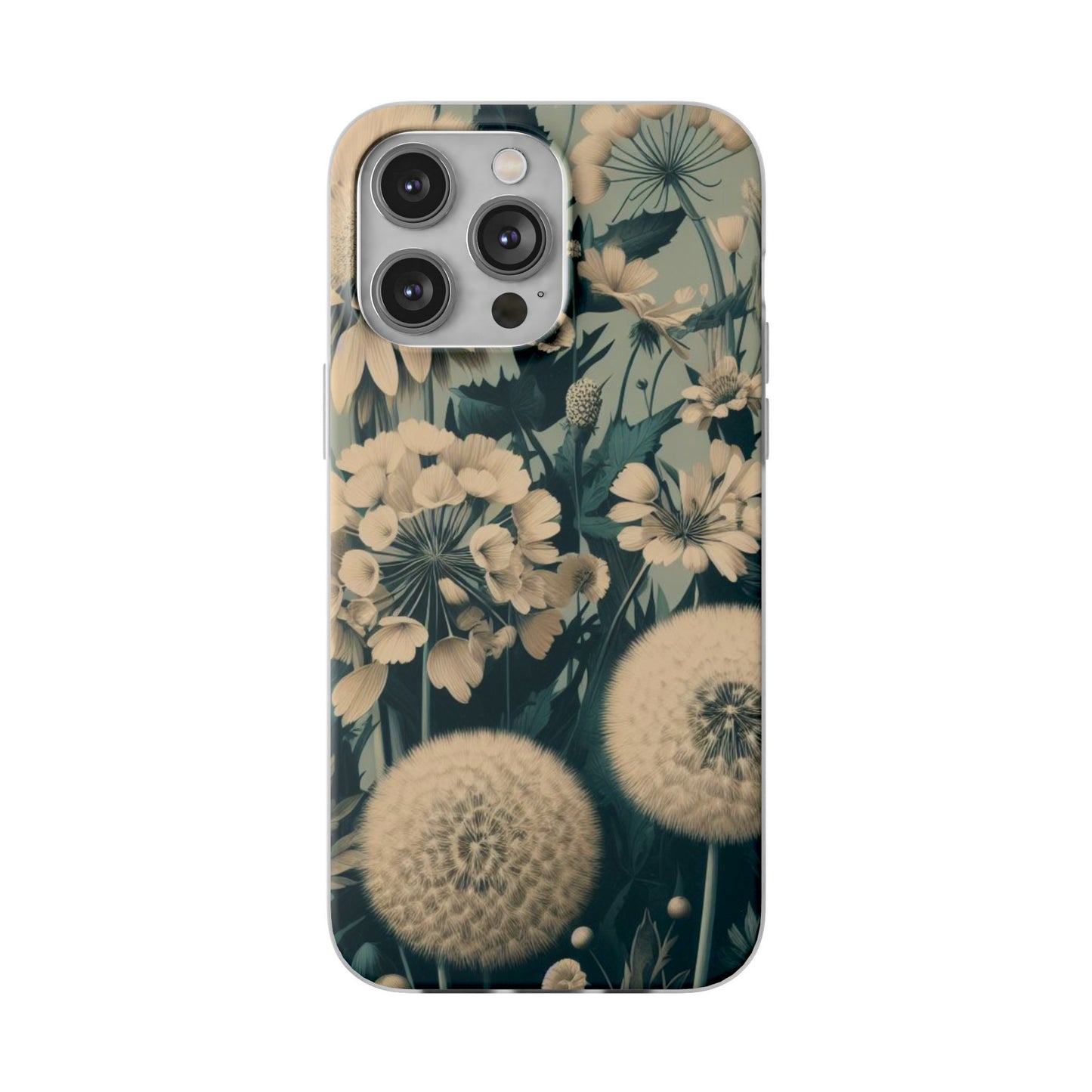 Blue & Cream Flowers Flexi Cases