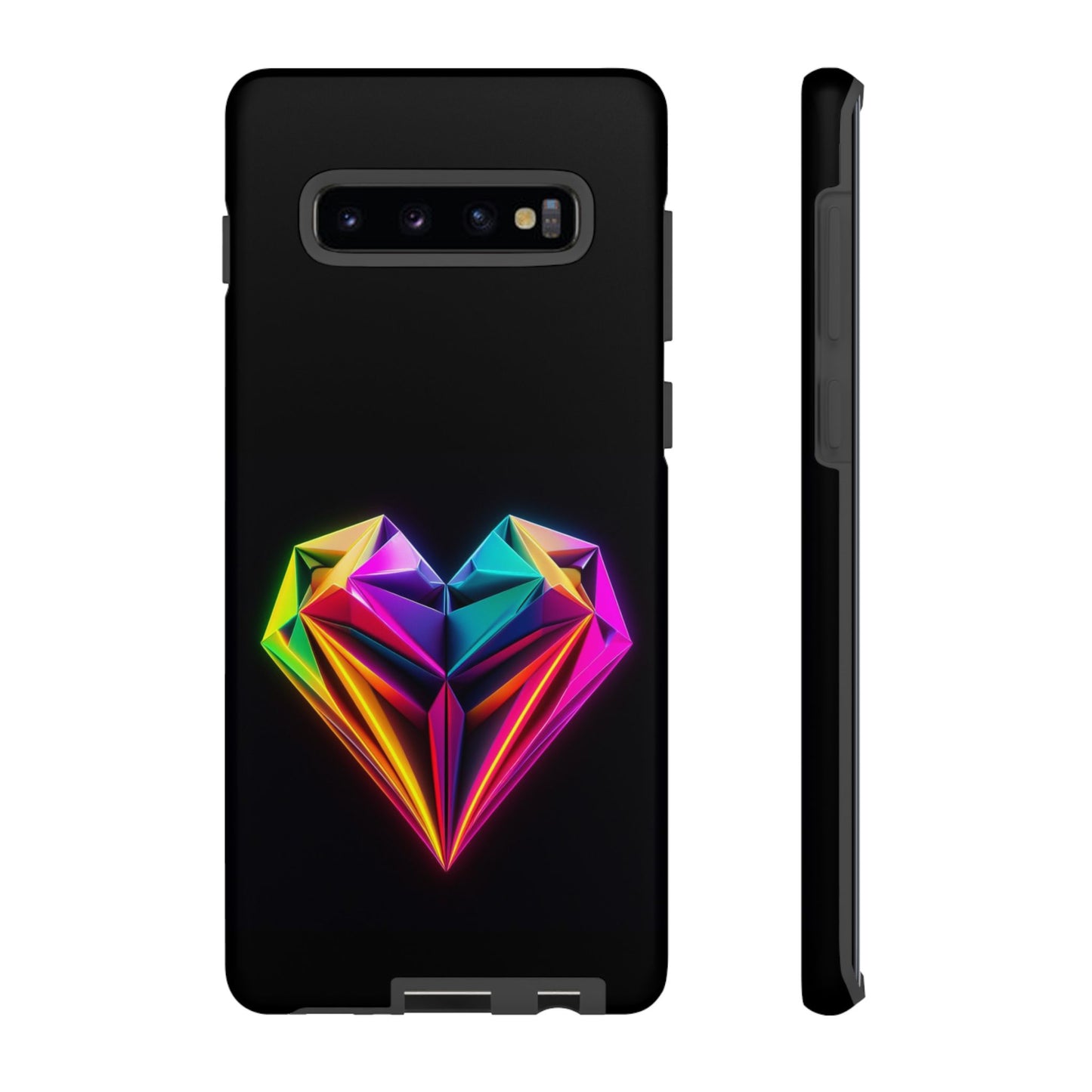 Origami Neon Heart Tough Cases iPhone/Google/Samsung