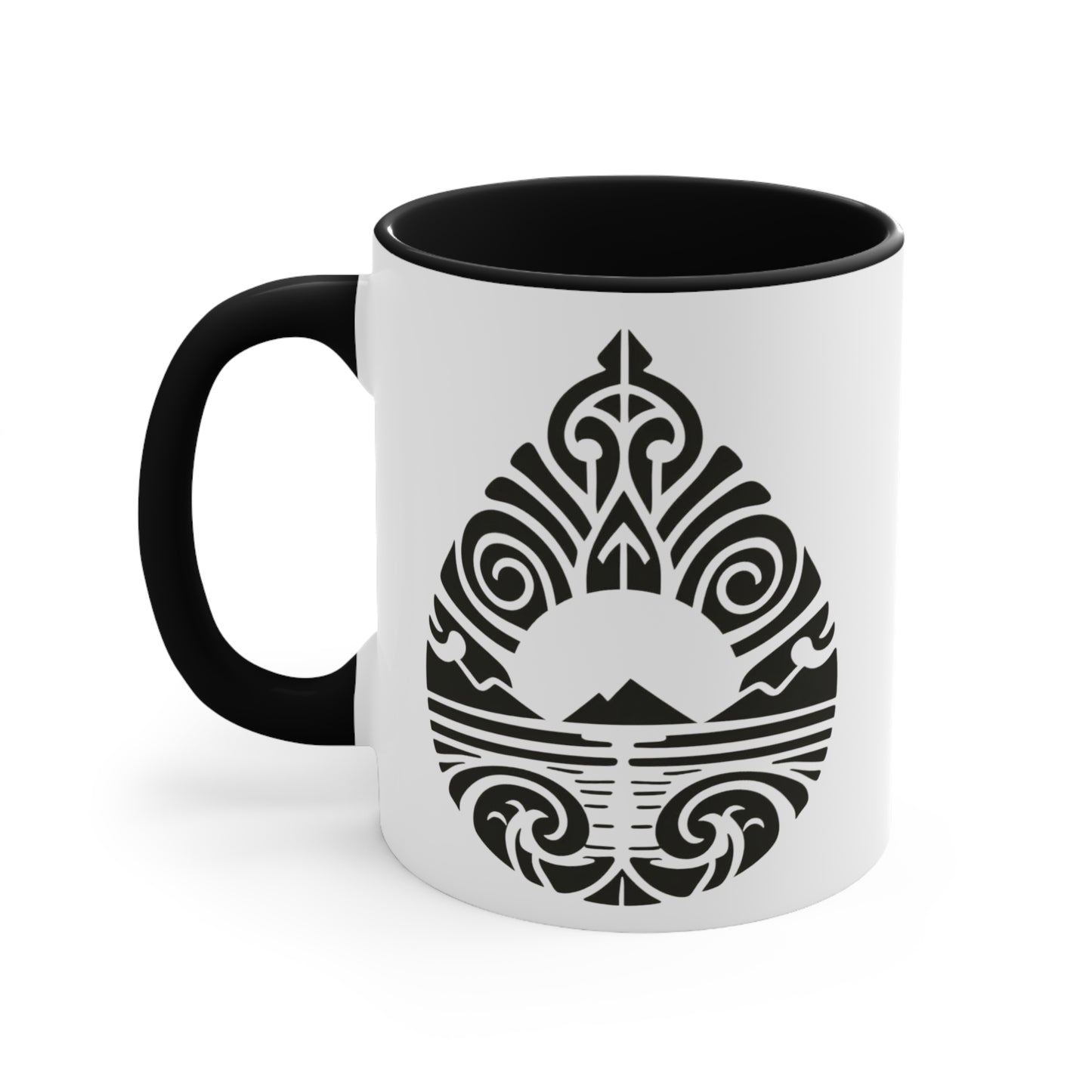 Teardrop Mountain Colorful Accent Mugs, 11oz (330 ml)