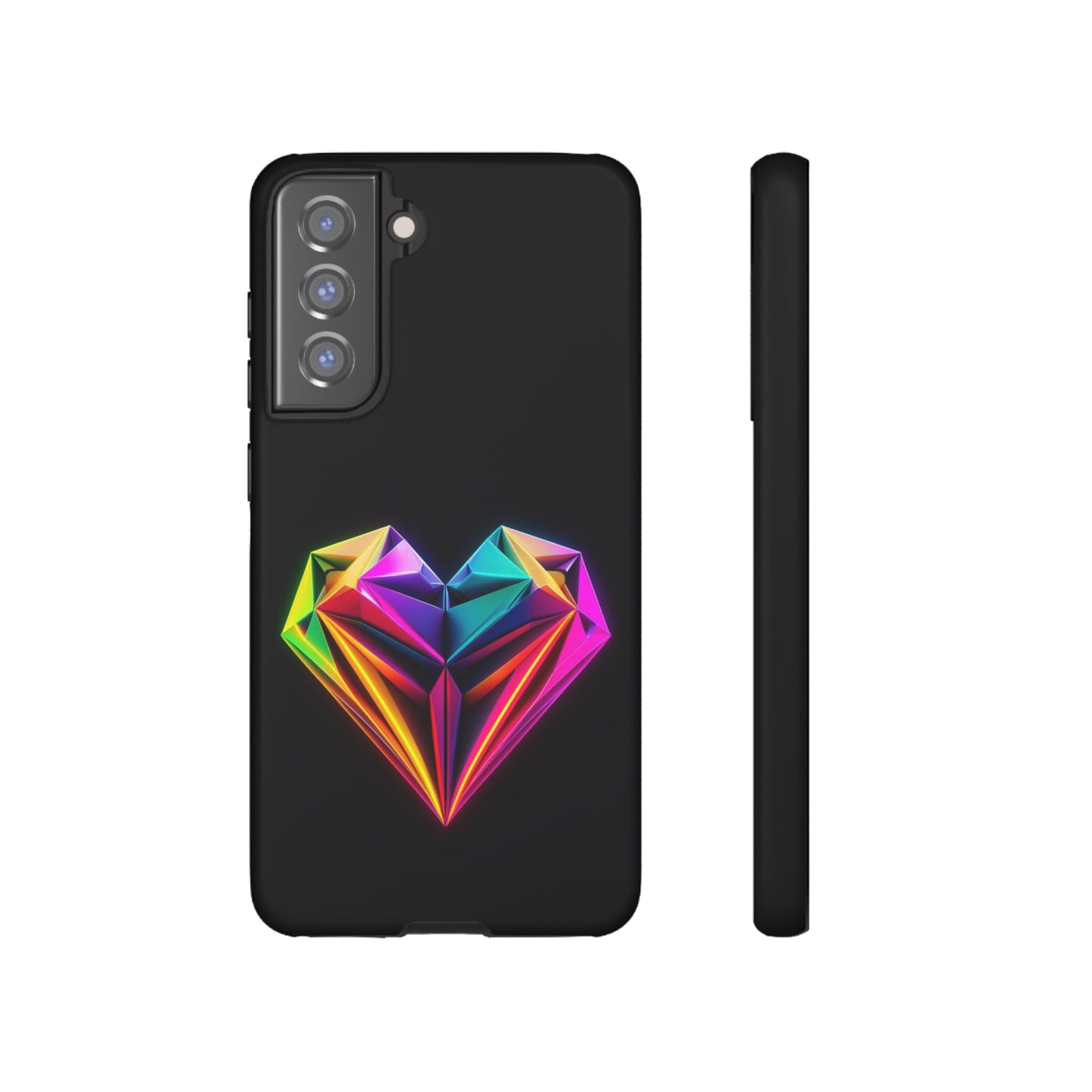 Origami Neon Heart Tough Cases iPhone/Google/Samsung