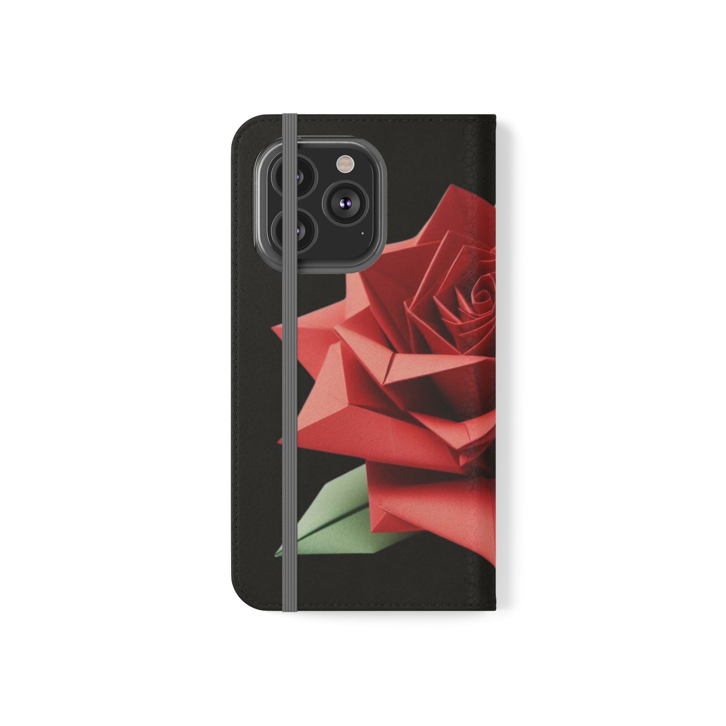 Origami Red Rose Flip Cases iPhone/Samsung