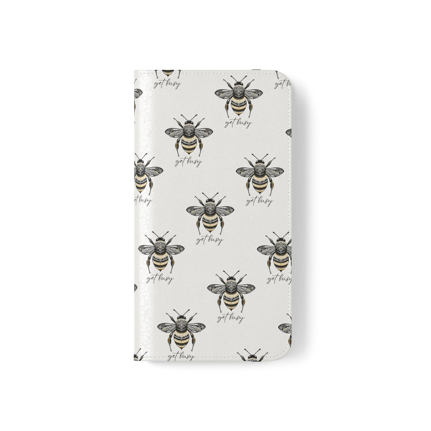 Get Busy Bee Flip Cases for iPhone/Samsung - white