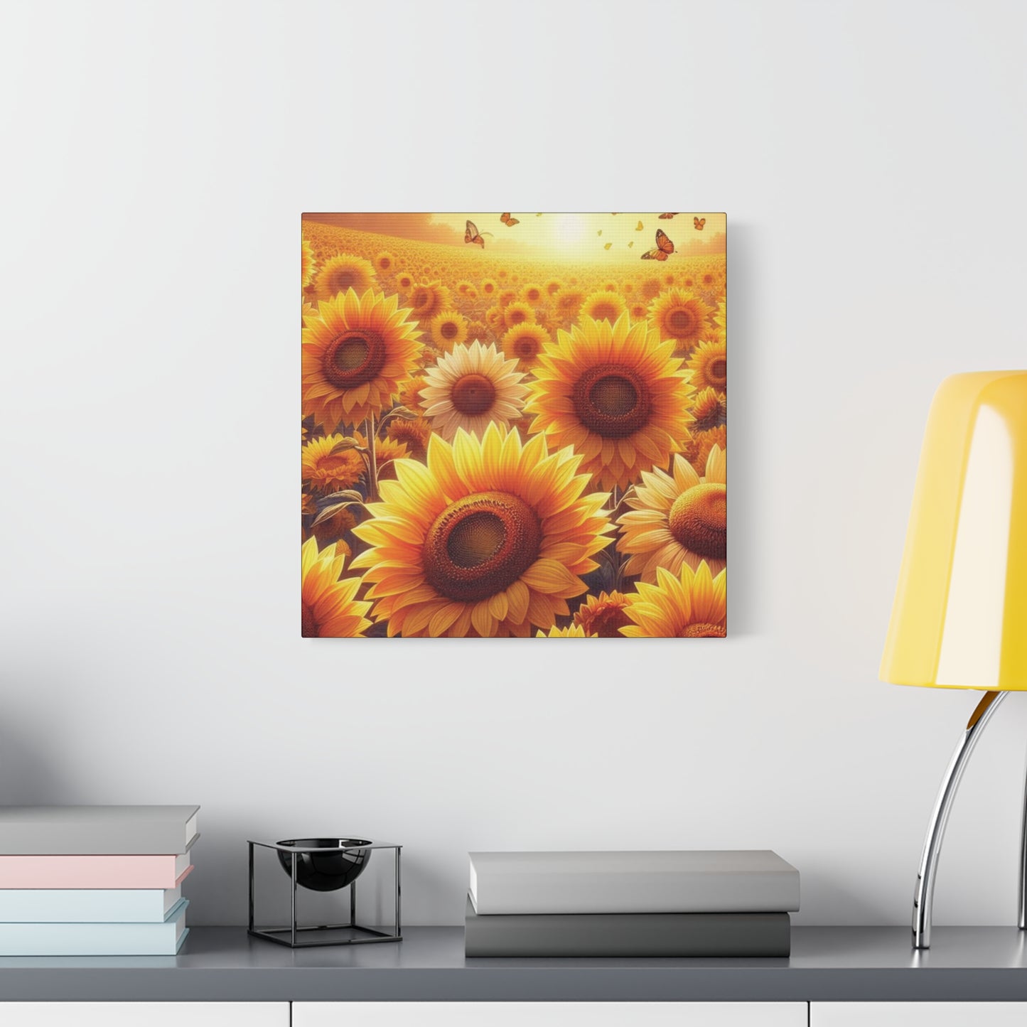 Sunflowers Classic Canvas - Black