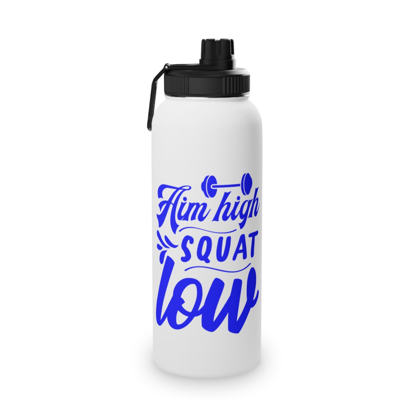 Aim High Squat Low Stainless Steel Sports Water Bottle - 3 sizes