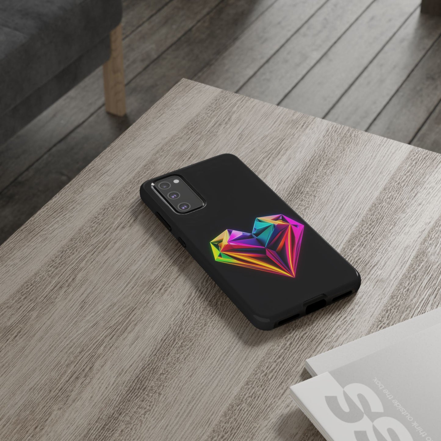 Origami Neon Heart Tough Cases iPhone/Google/Samsung